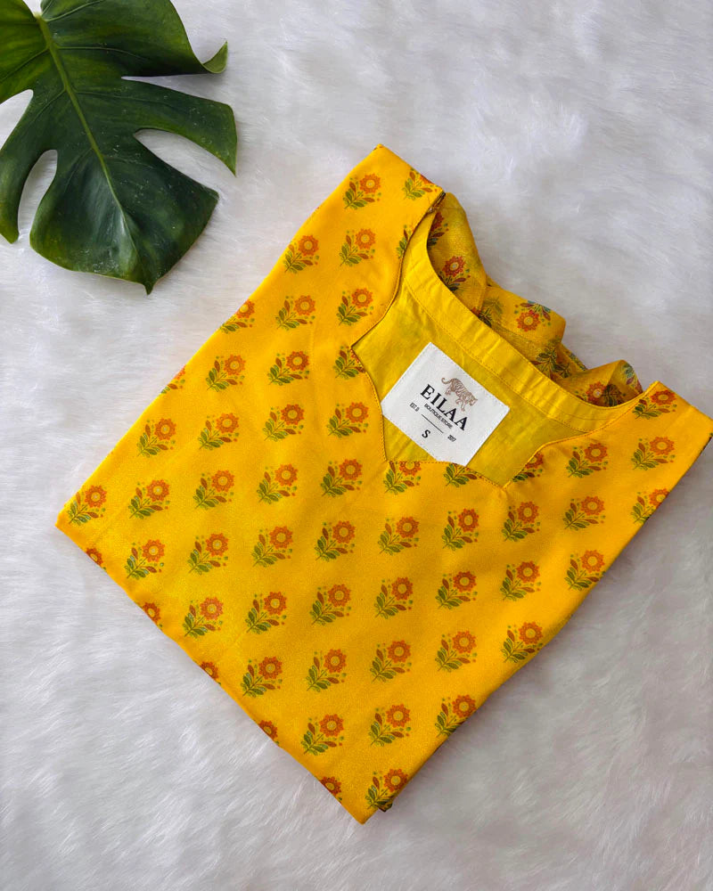 Eilaa - Yellow Charm Organza Top