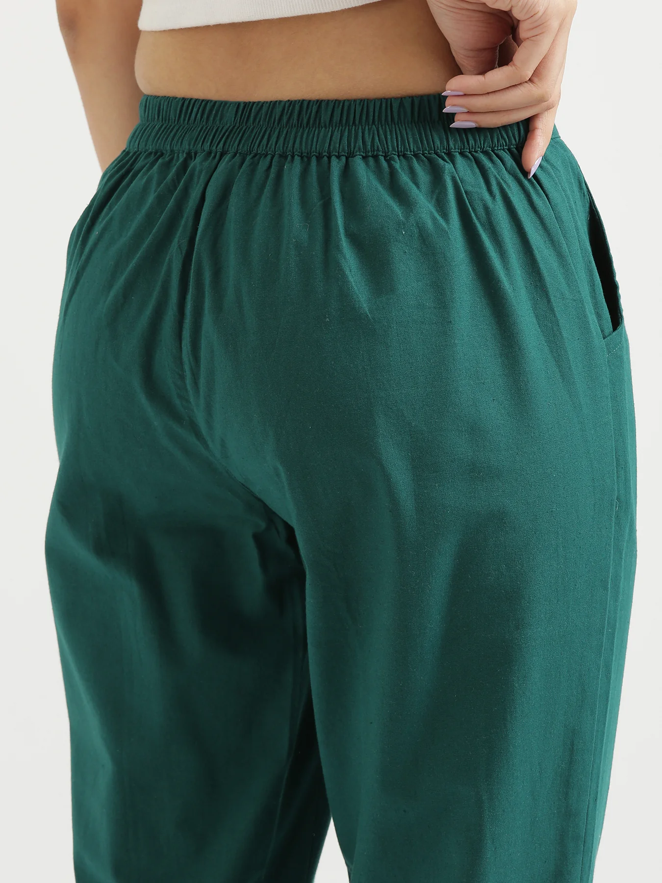 Everyday Cotton Pants - Bottle Green