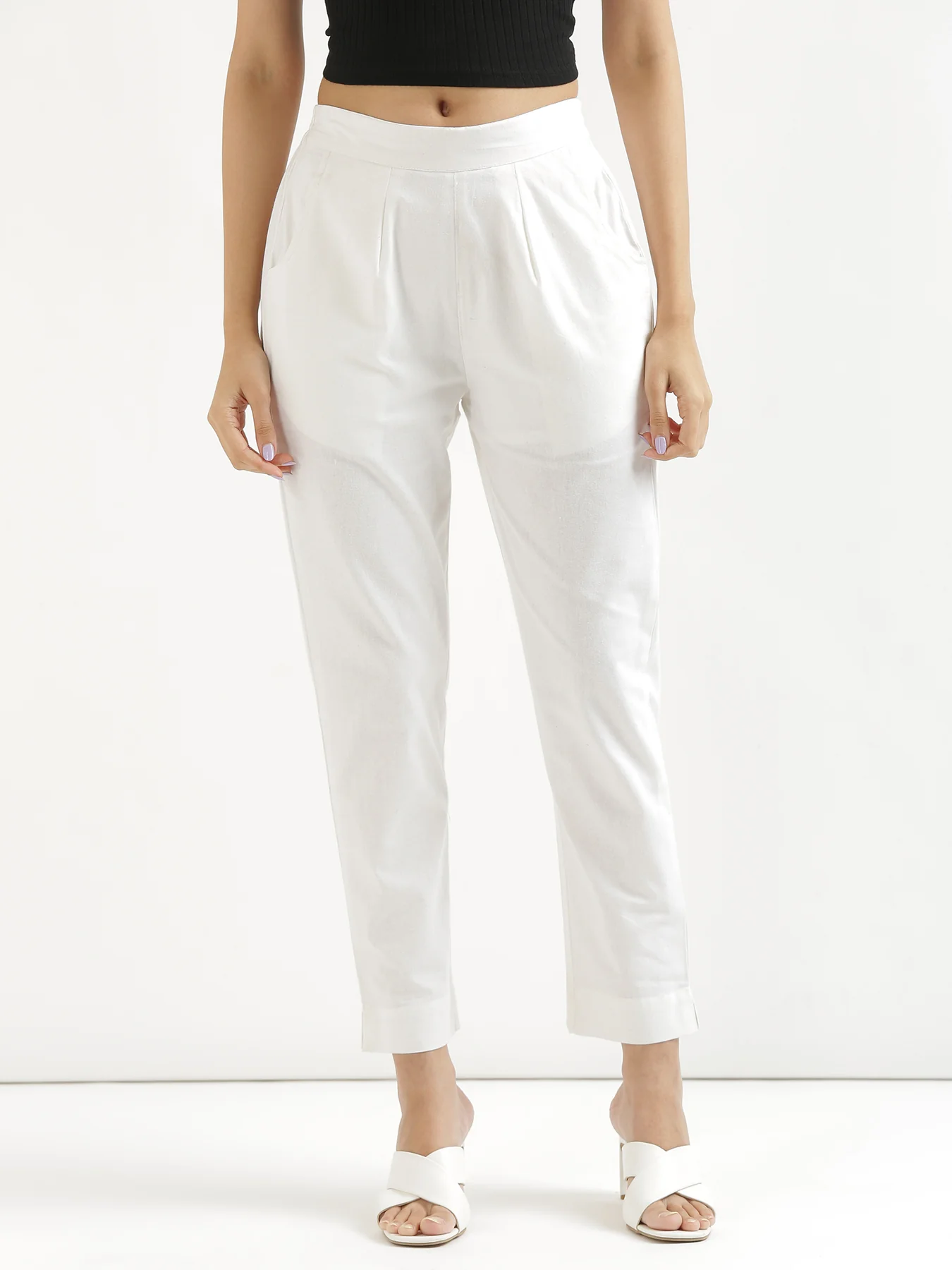 Everyday Cotton Pants - White