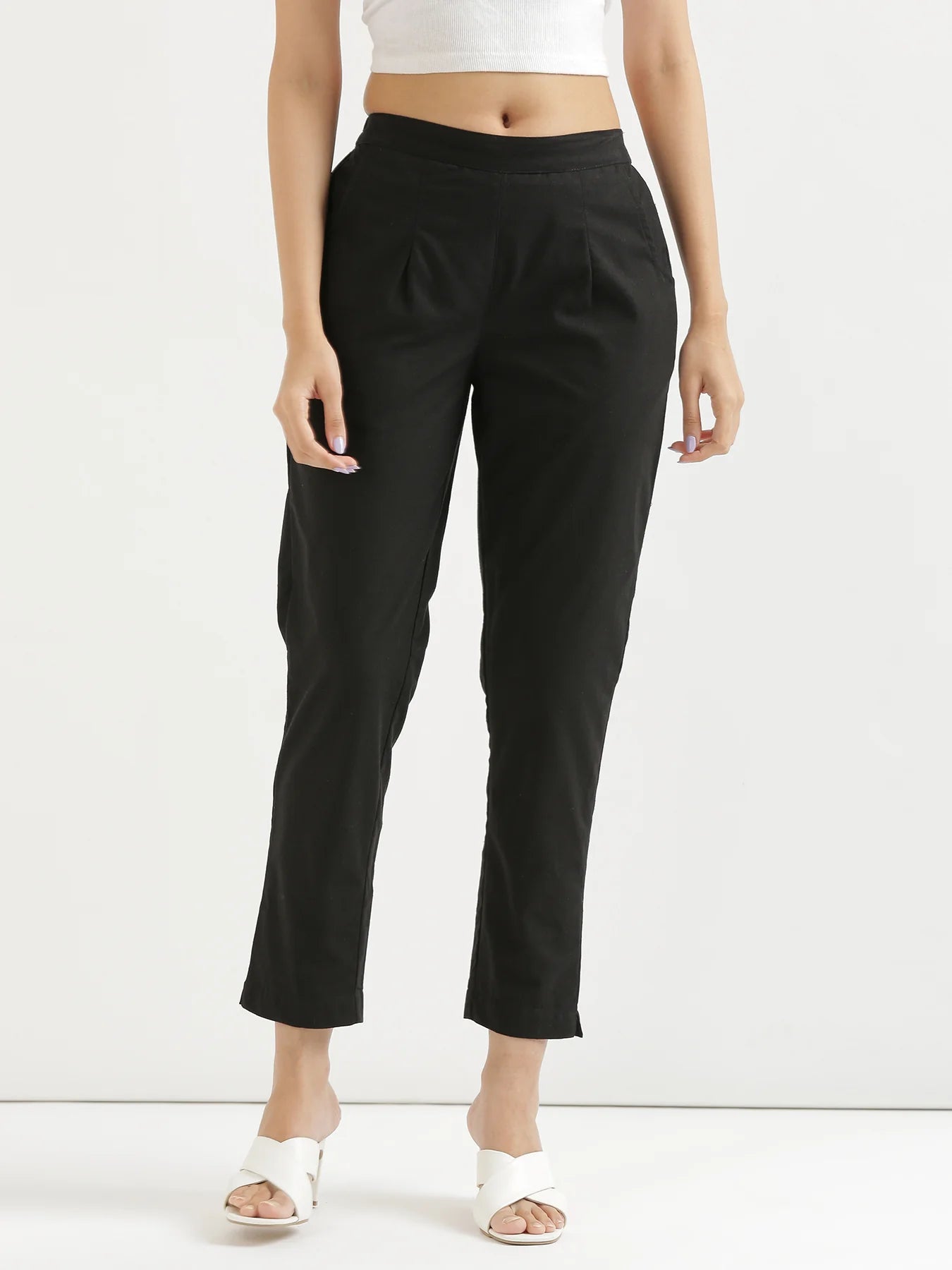 Everyday Cotton Pants - Beige