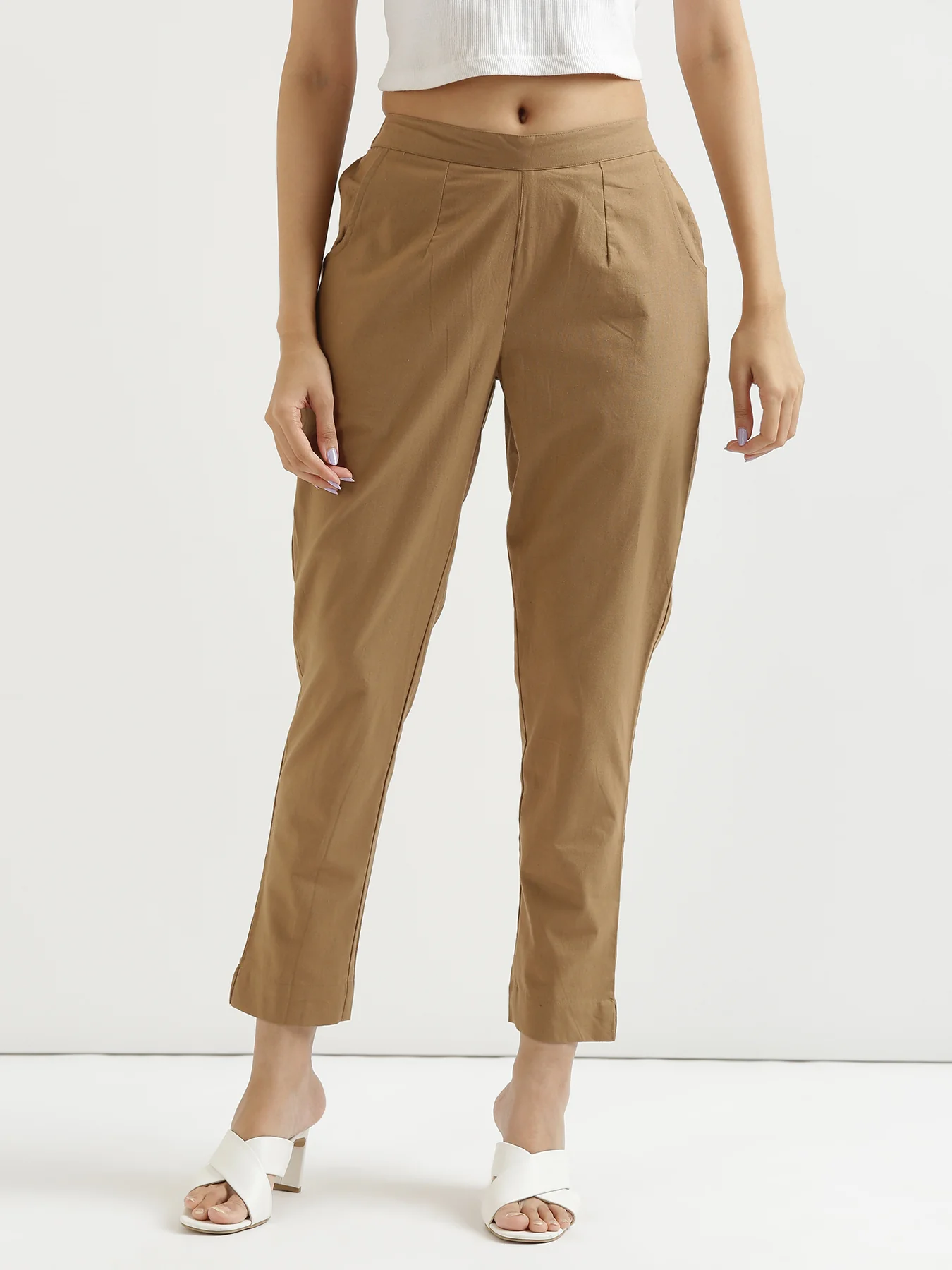 Everyday Cotton Pants - Coffee brown