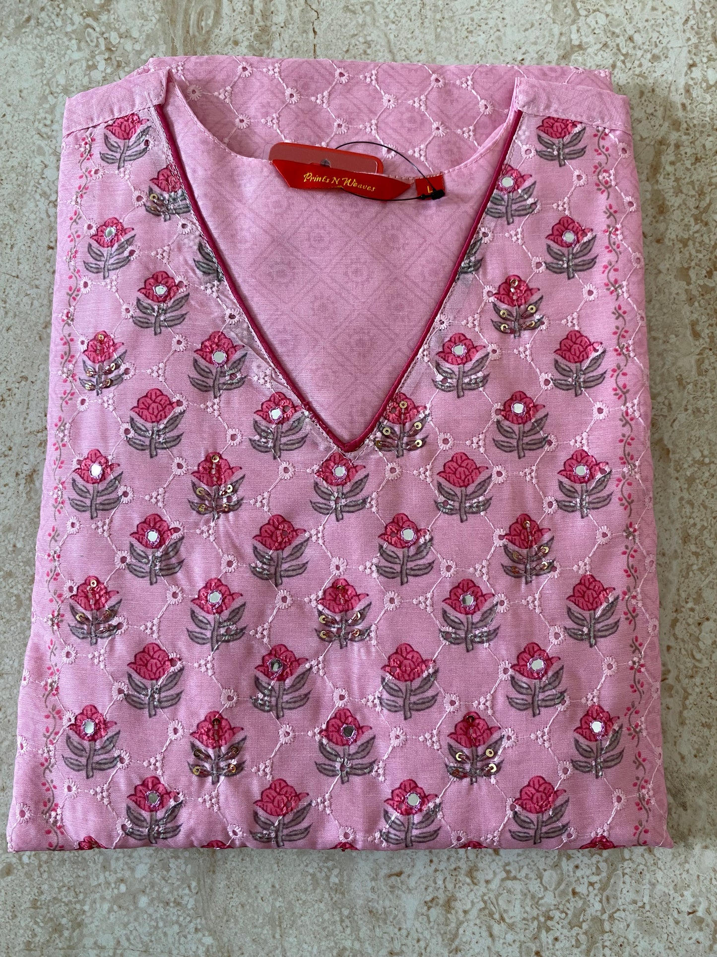 3 PCS KURTHI SET 1792123BABY PINK