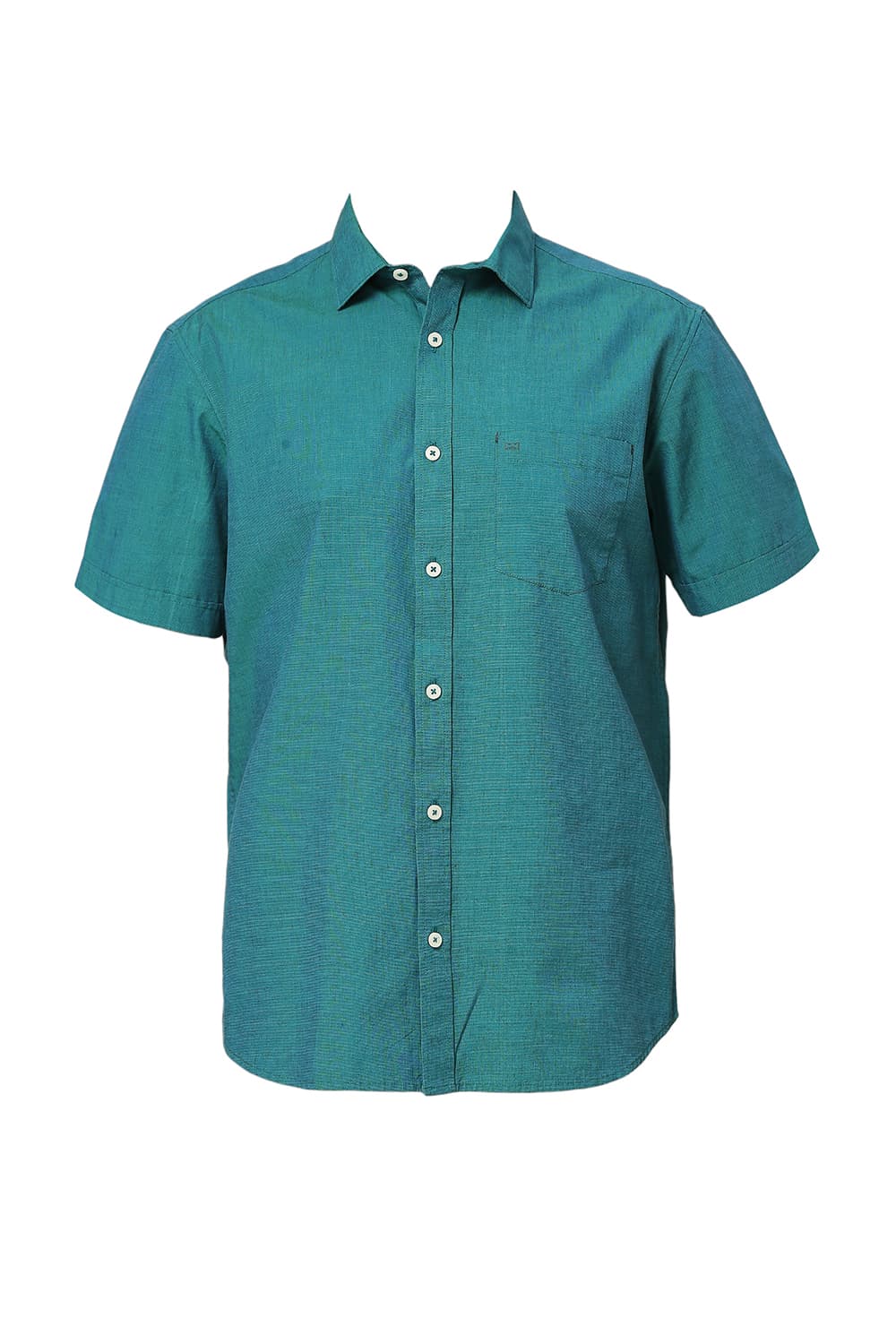 Basics Mens TEAL SLIM PLAIN SHIRT - 24BSH54860