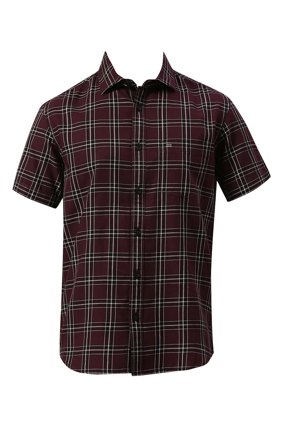 Basics Mens PURPLE SLIM CHECKS SHIRT - 24BSH54883