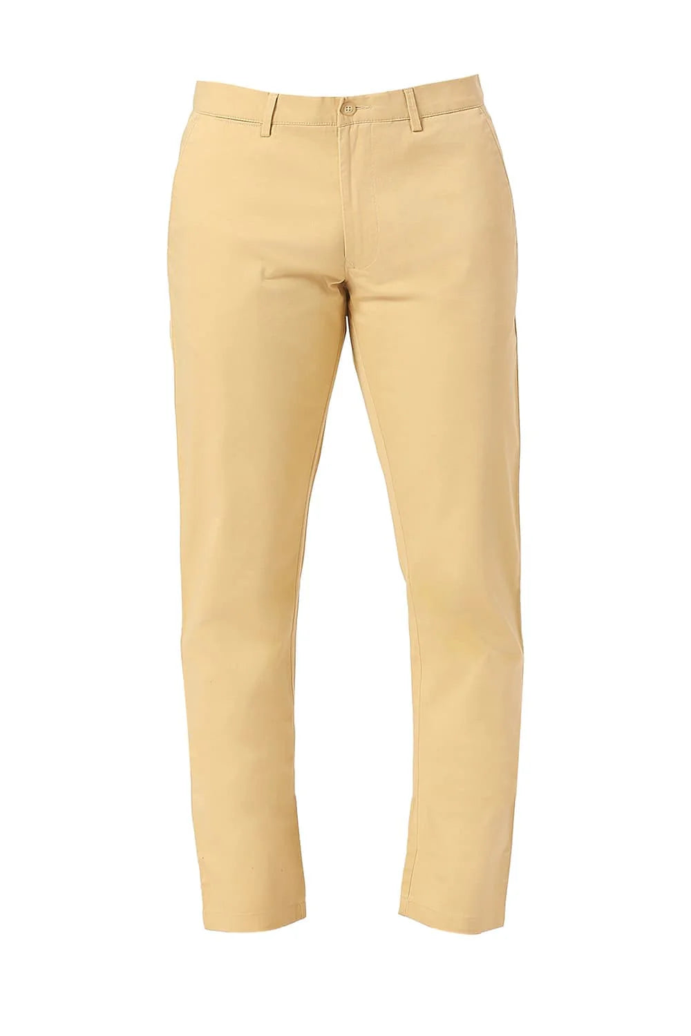 Basics Mens KHAKI TAPERED SELF TROUSER - 24BTR55089