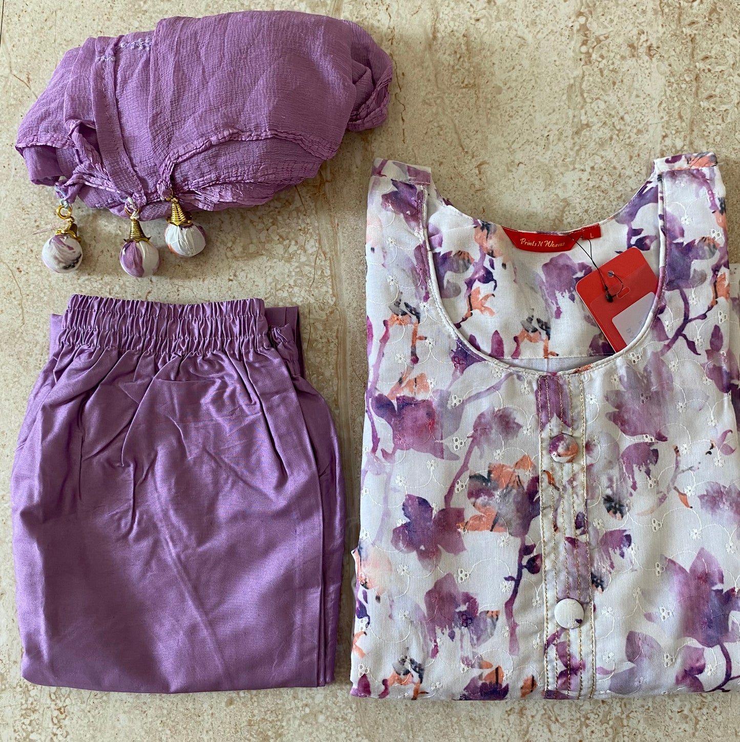 3 PCS KURTHI SET 1791017WHITE