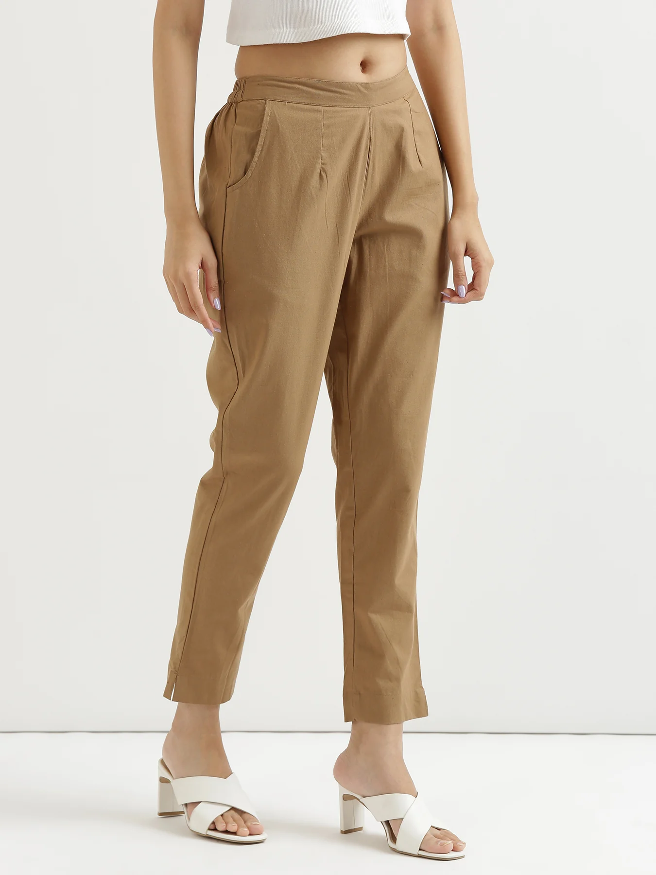 Everyday Cotton Pants - Coffee brown