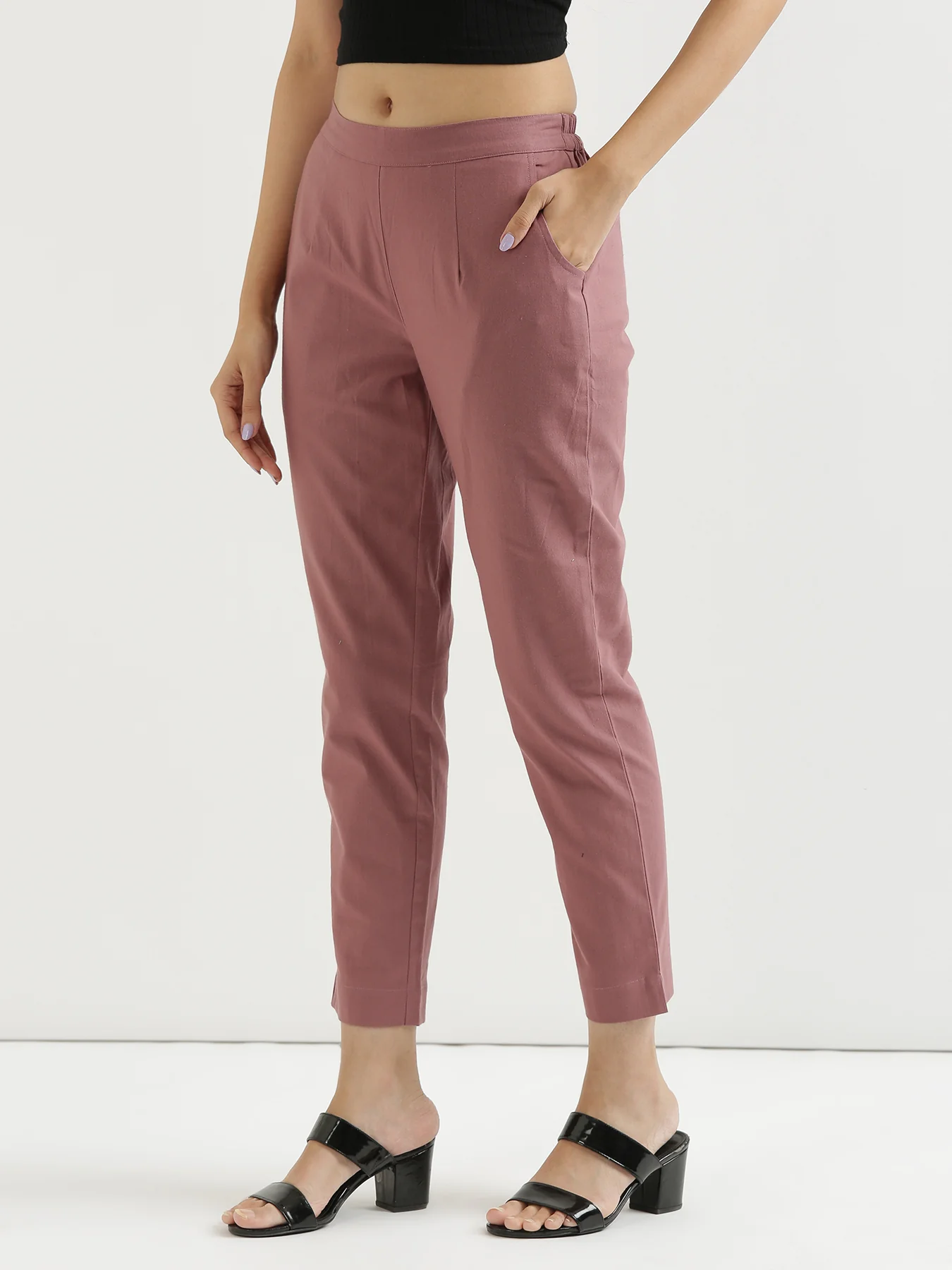 Everyday Cotton Pants - Rose Taupe