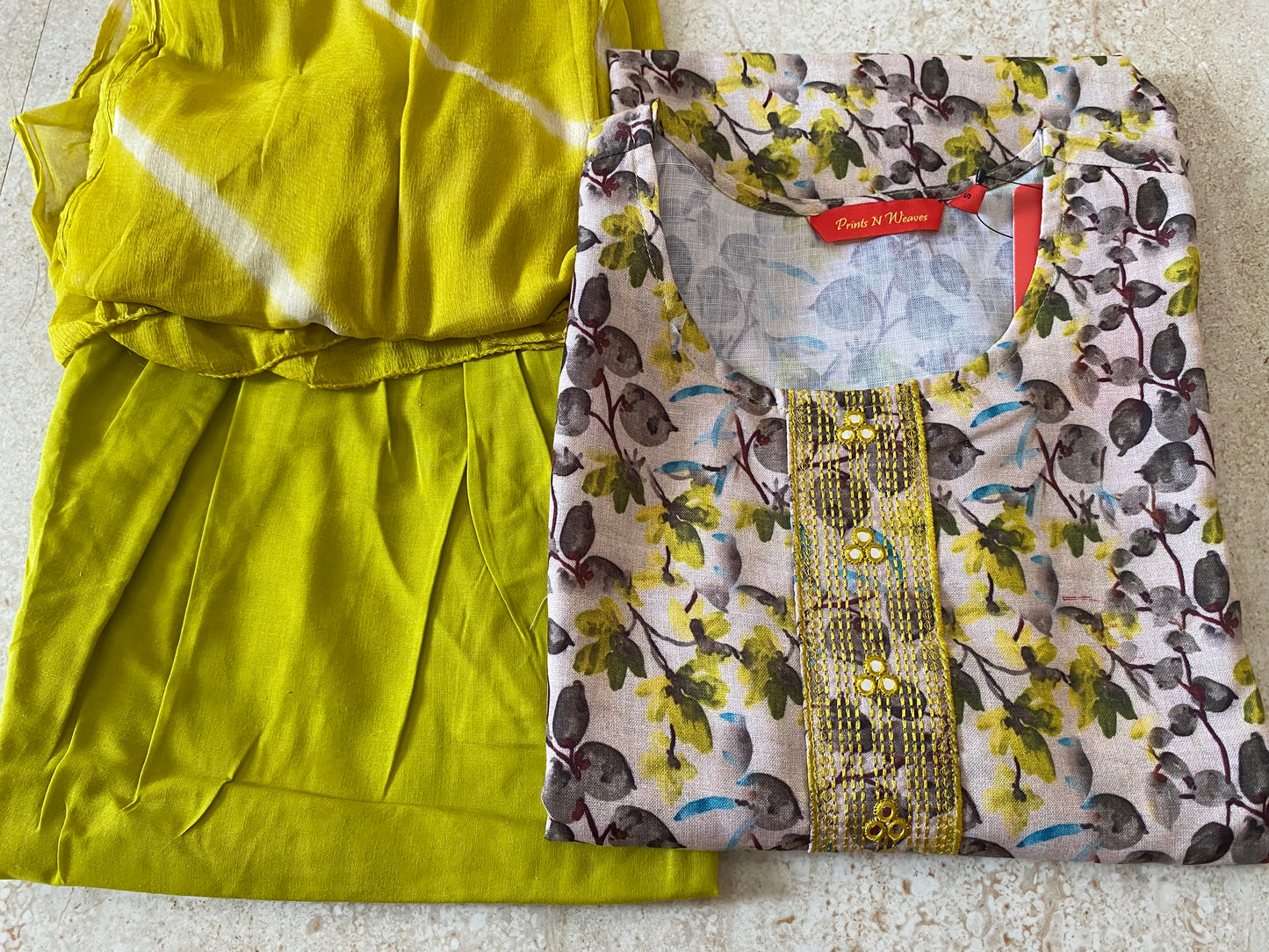 3 PCS KURTHI SET 2514001GREEN