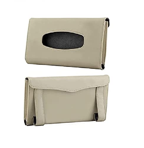 Detachi Car Tissue Holder, Sun Visor Napkin Holder, Car Visor Tissue Holder, Tissue Holder for Car (Beige)