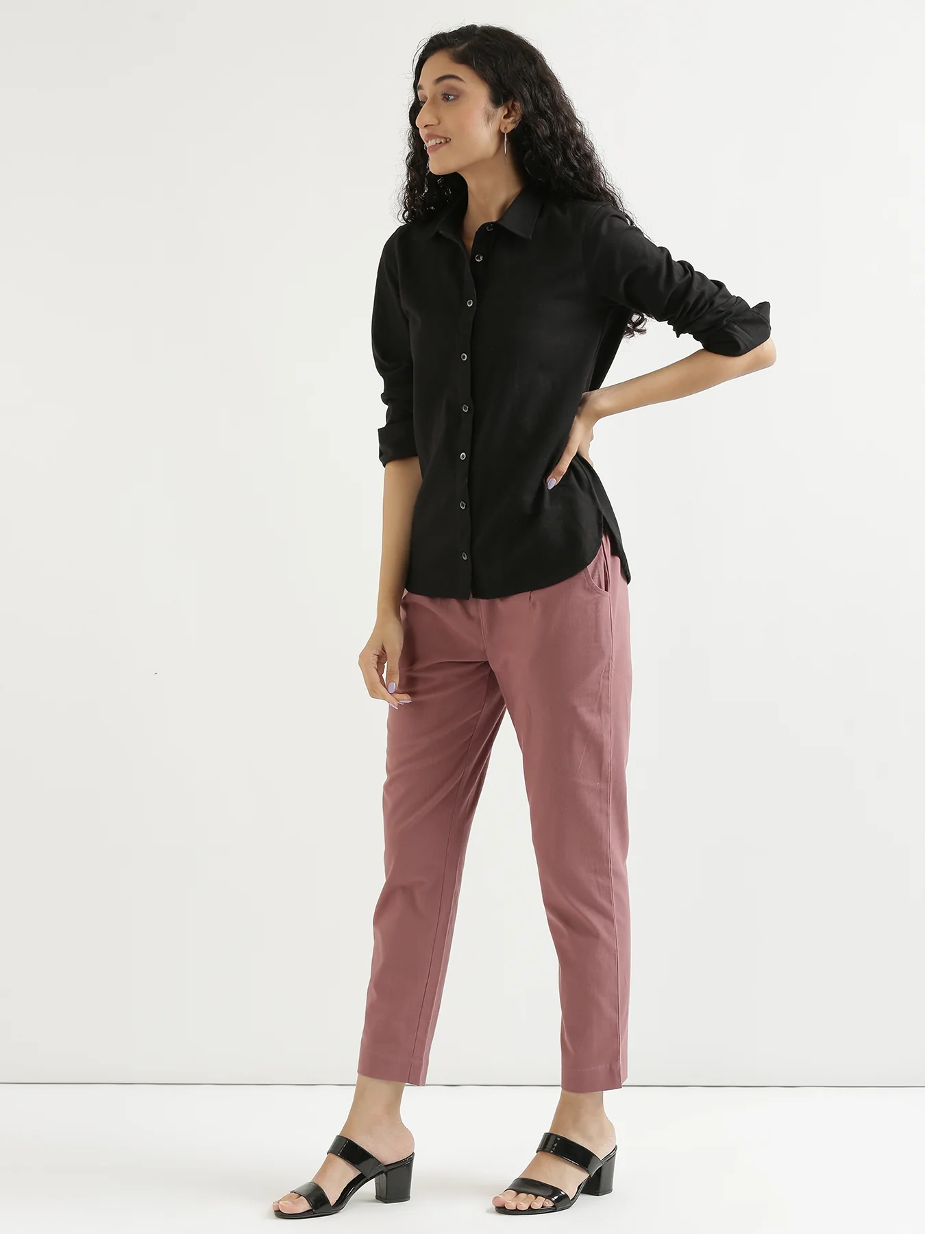 Everyday Cotton Pants - Rose Taupe