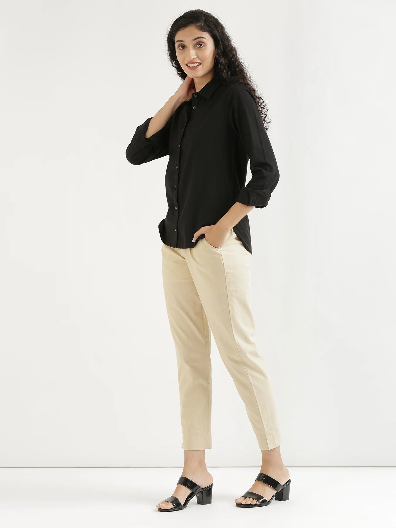 Everyday Cotton Pants - Beige