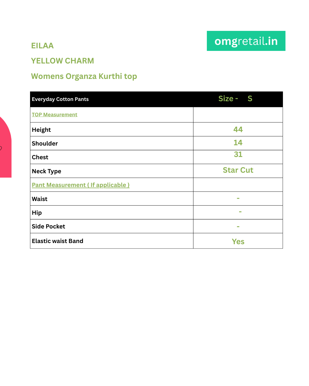 Eilaa - Yellow Charm Organza Top