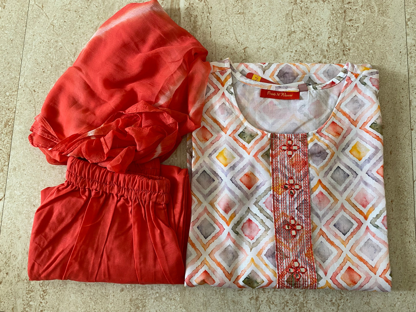 3 PCS KURTHI SET 2514003WHITE