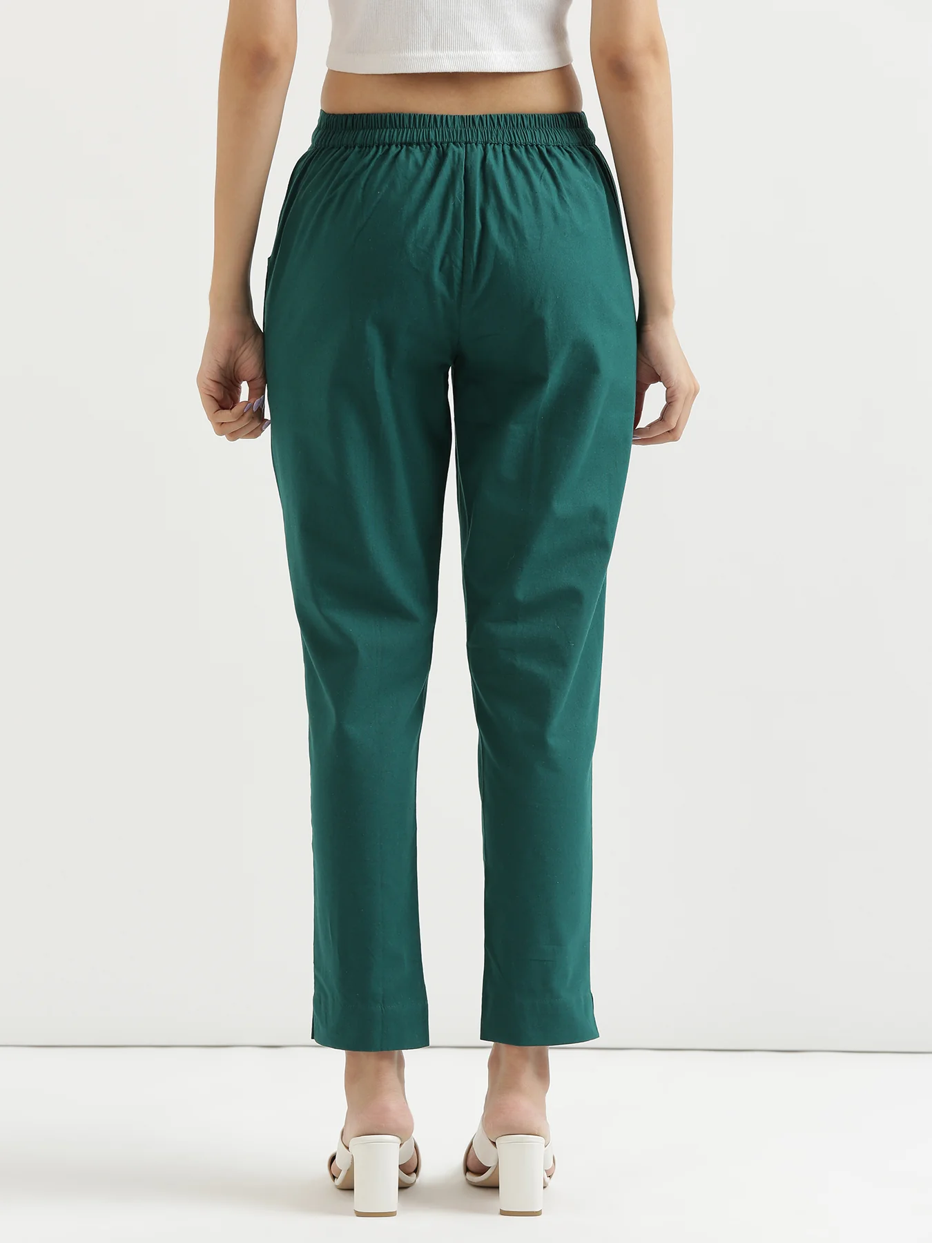 Everyday Cotton Pants - Bottle Green