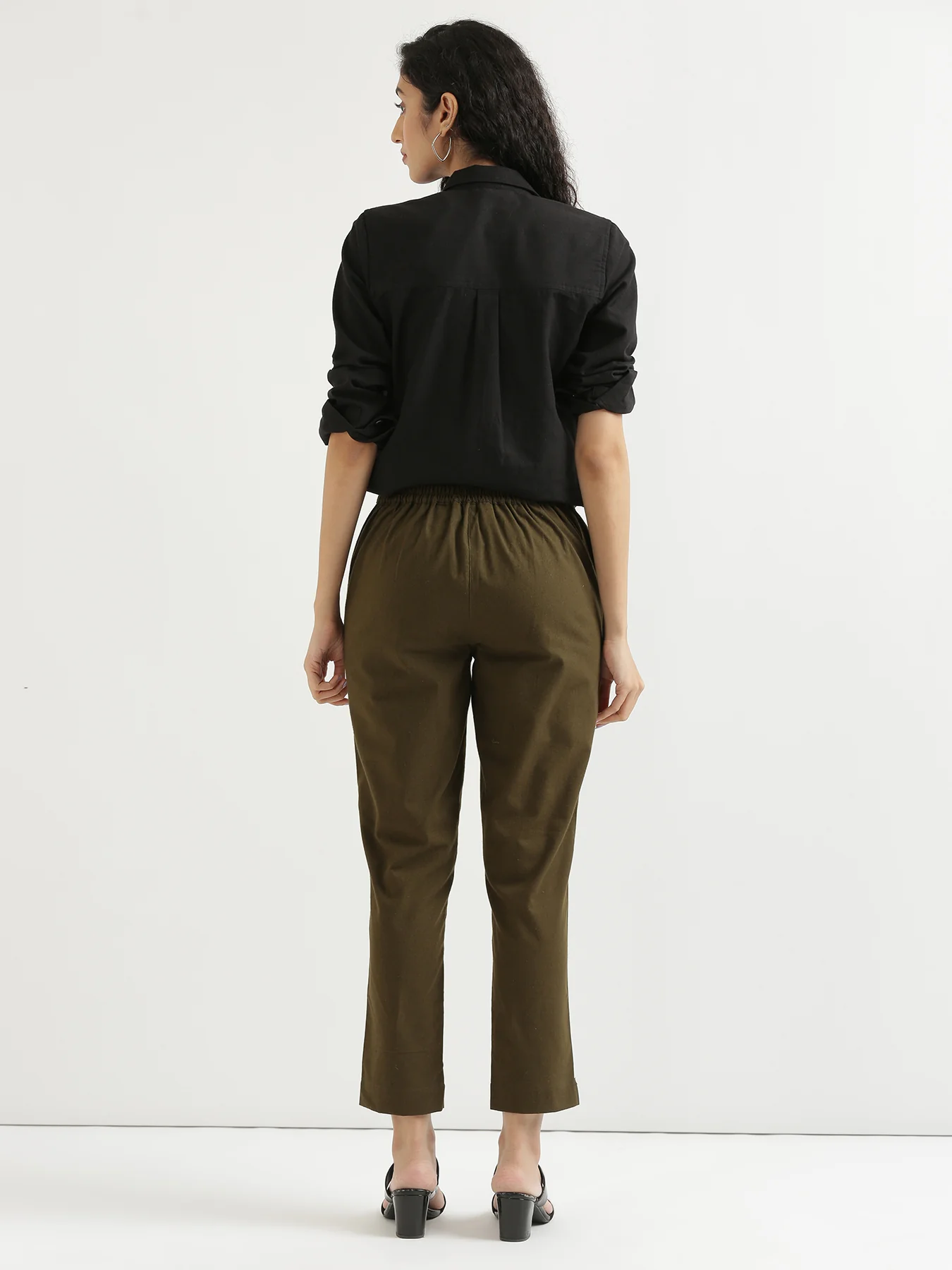 Everyday Cotton Pants - Olive green