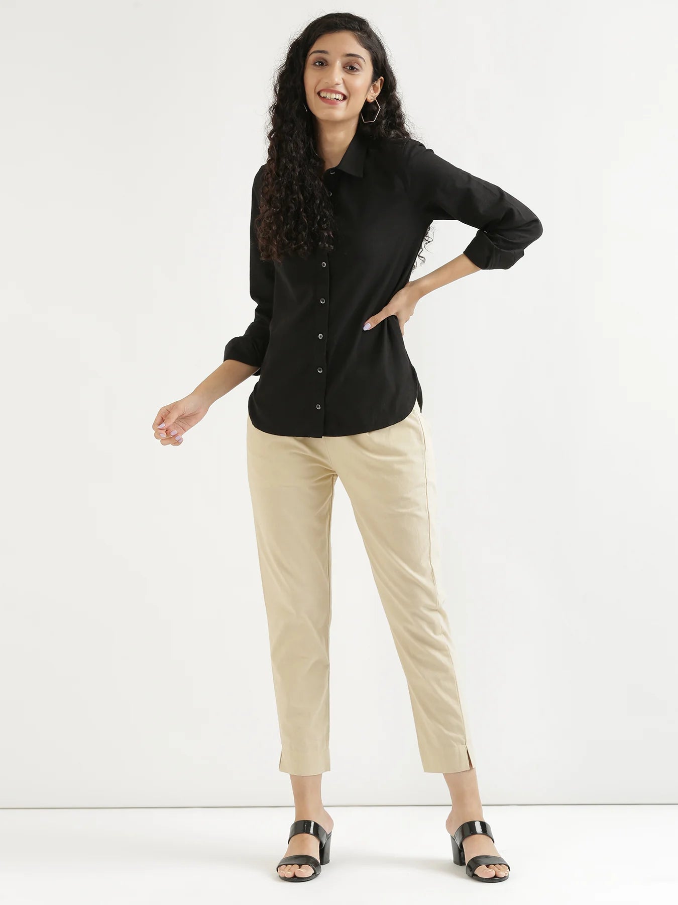 Everyday Cotton Pants - Beige