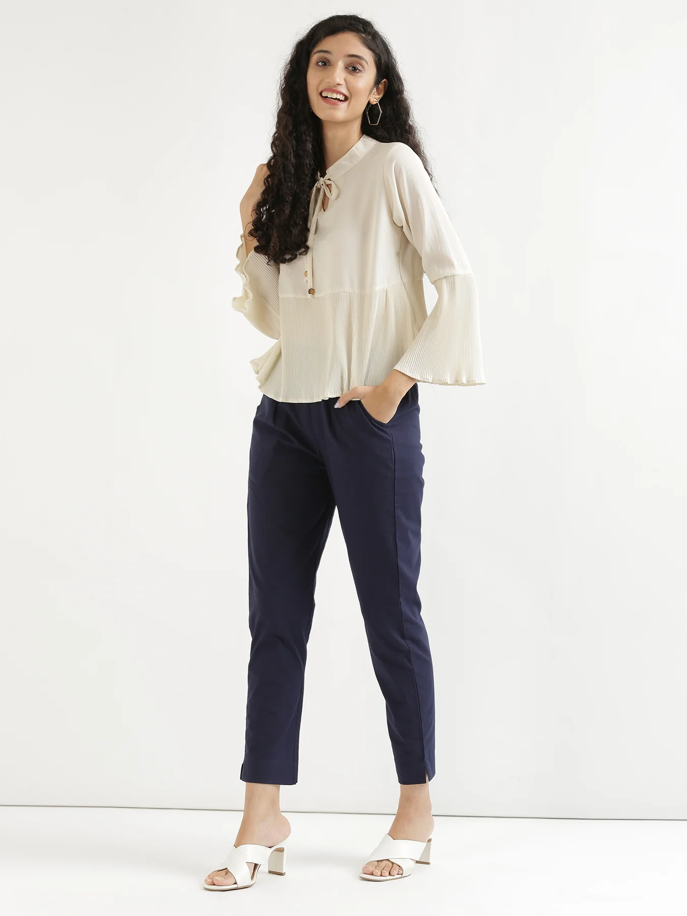 Everyday Cotton Pants - Navy Blue
