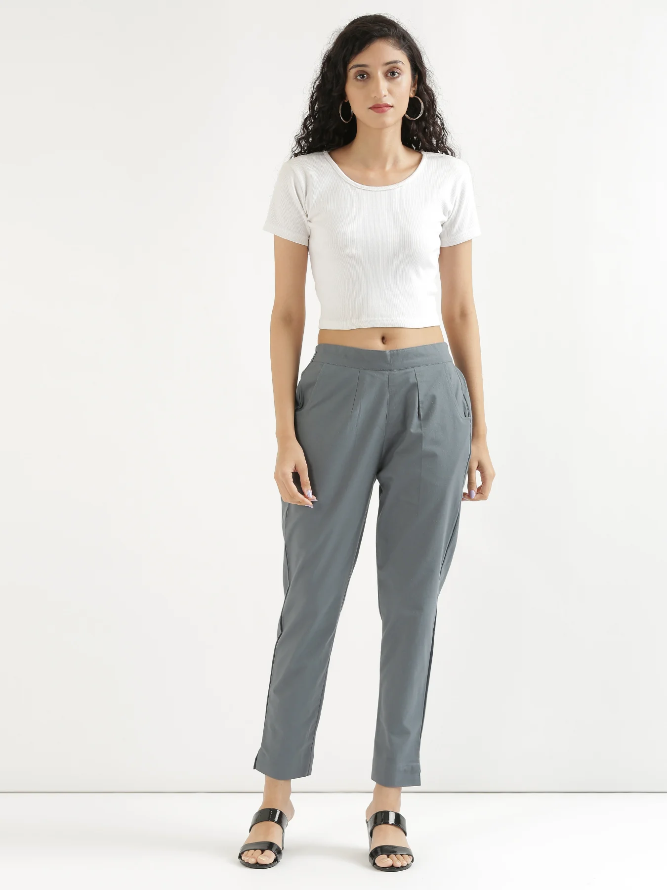 Everyday Cotton Pants - Cement Grey
