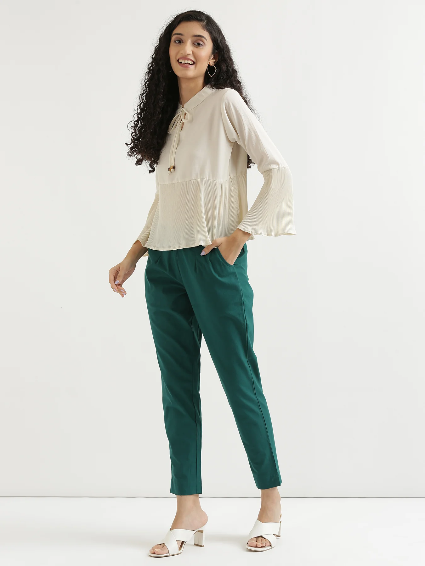 Everyday Cotton Pants - Bottle Green