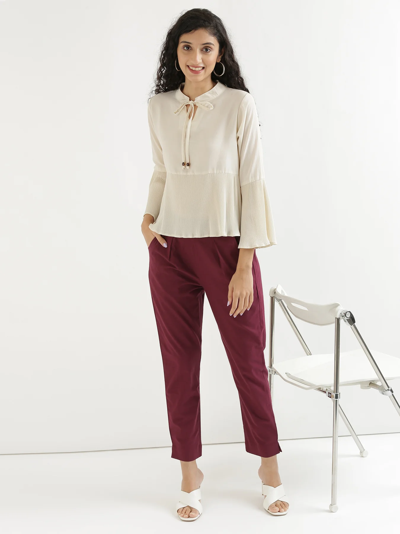 Everyday Cotton Pants - Wine