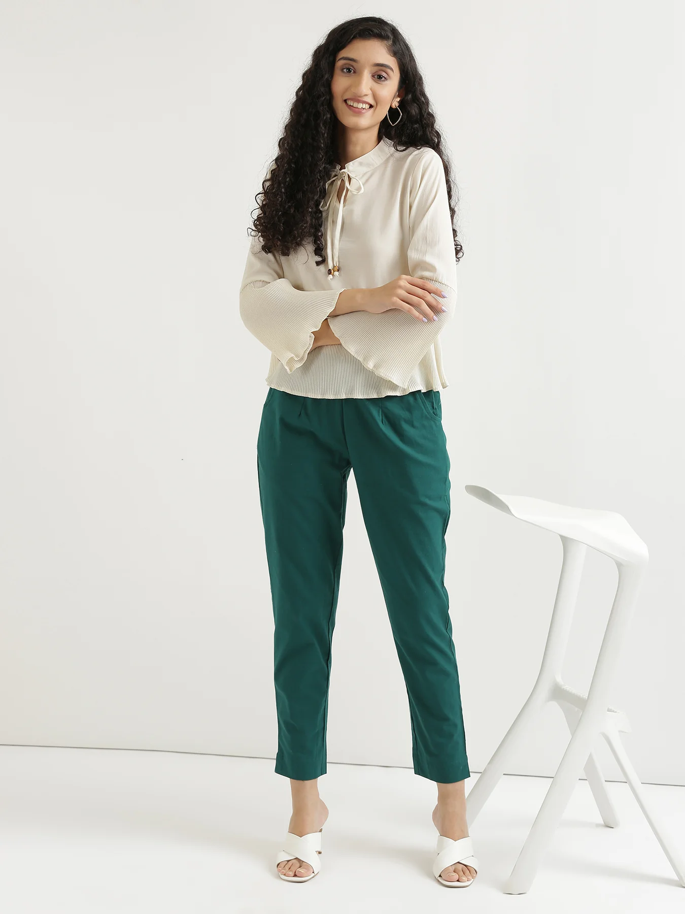 Everyday Cotton Pants - Bottle Green