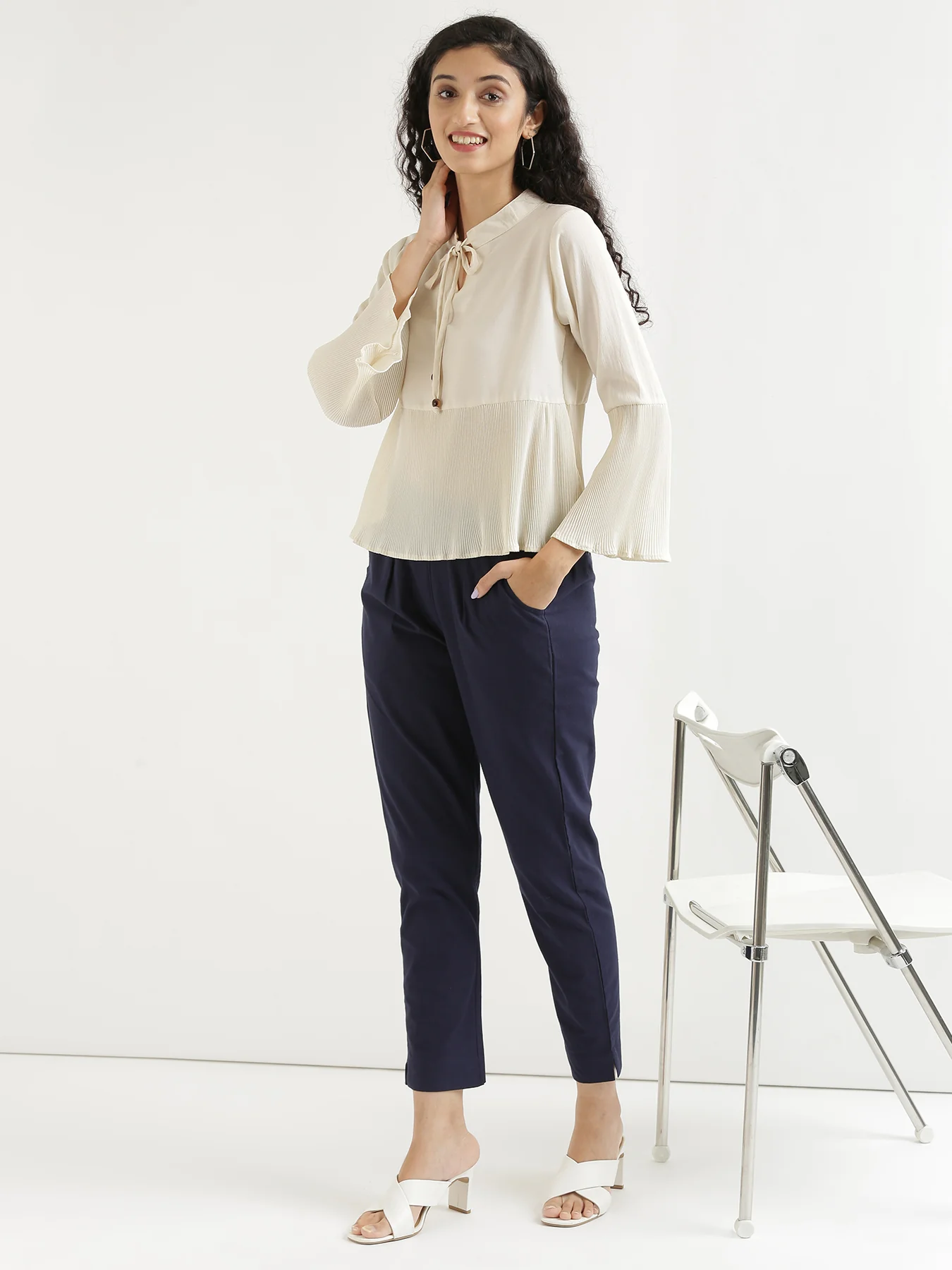 Everyday Cotton Pants - Navy Blue