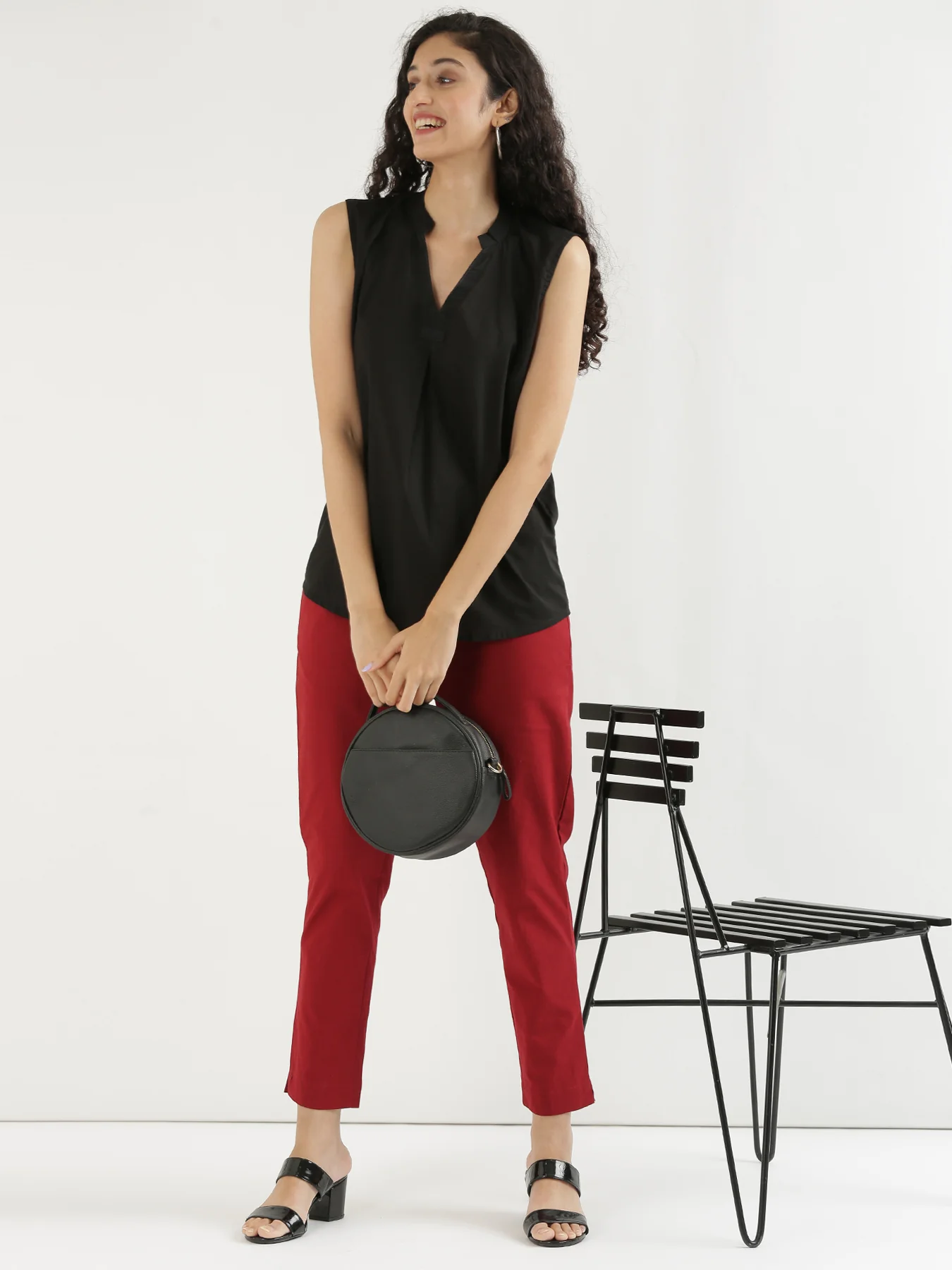 Everyday Cotton Pants - Maroon