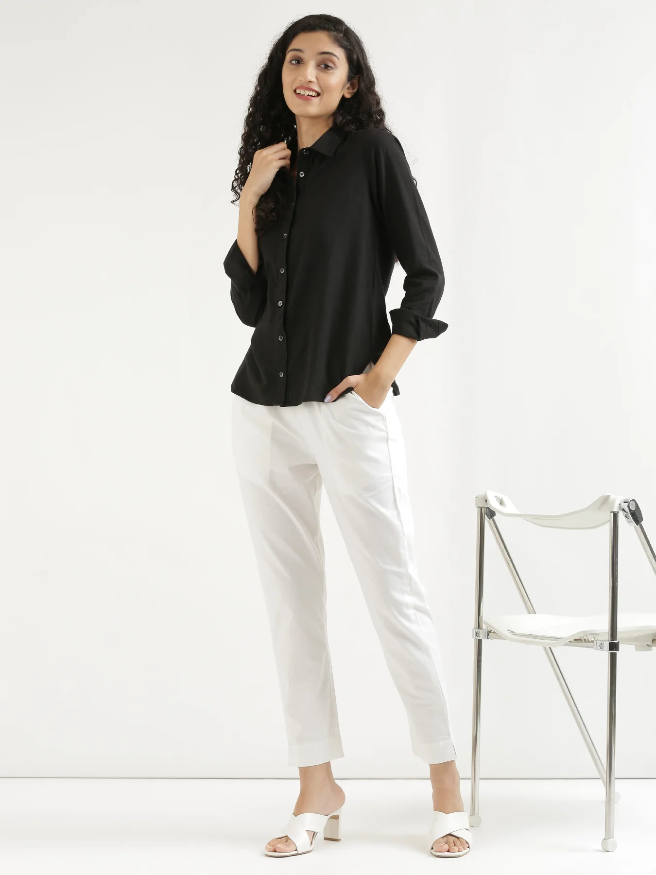 Everyday Cotton Pants - White