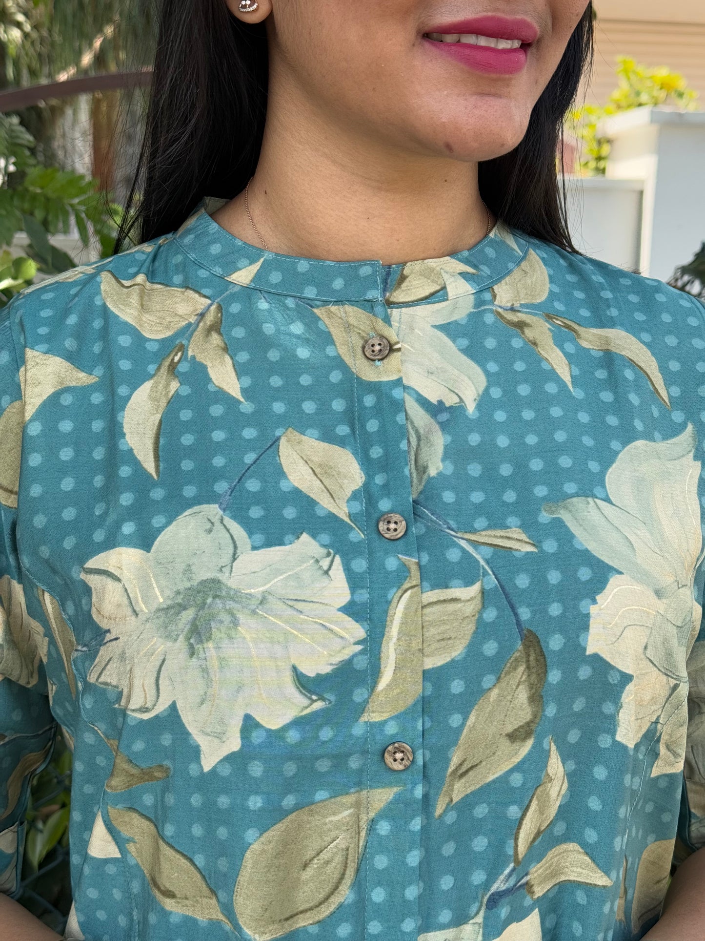 Womens Blue Princess Cut Top S - 170322Blue