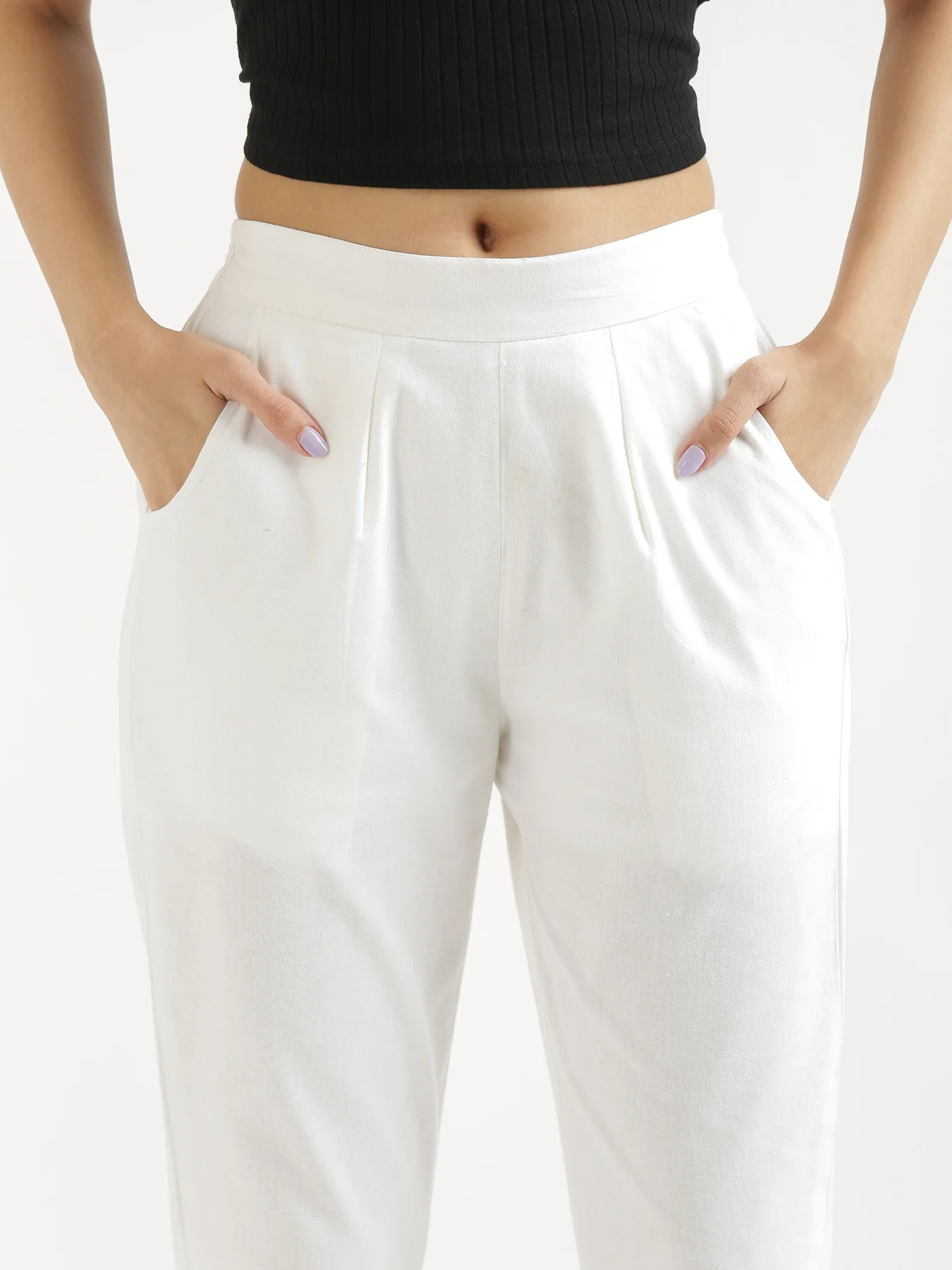 Everyday Cotton Pants - White