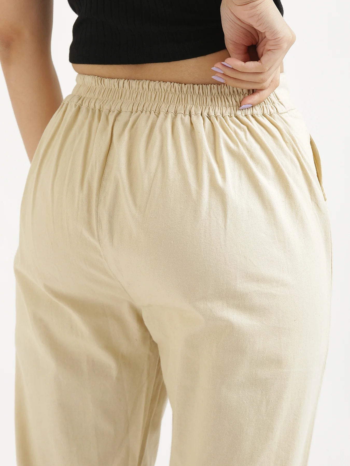 Everyday Cotton Pants - Beige