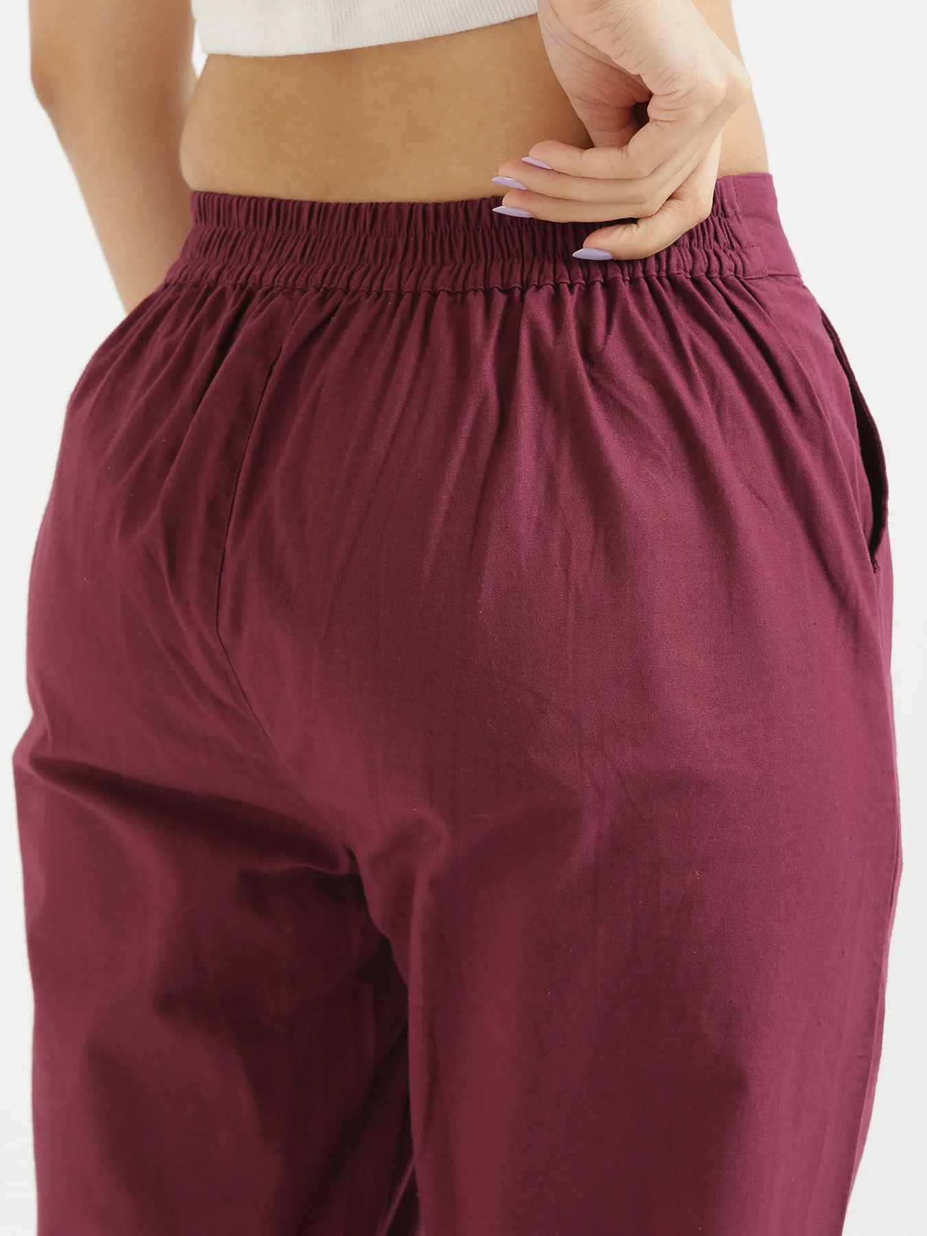 Everyday Cotton Pants - Wine