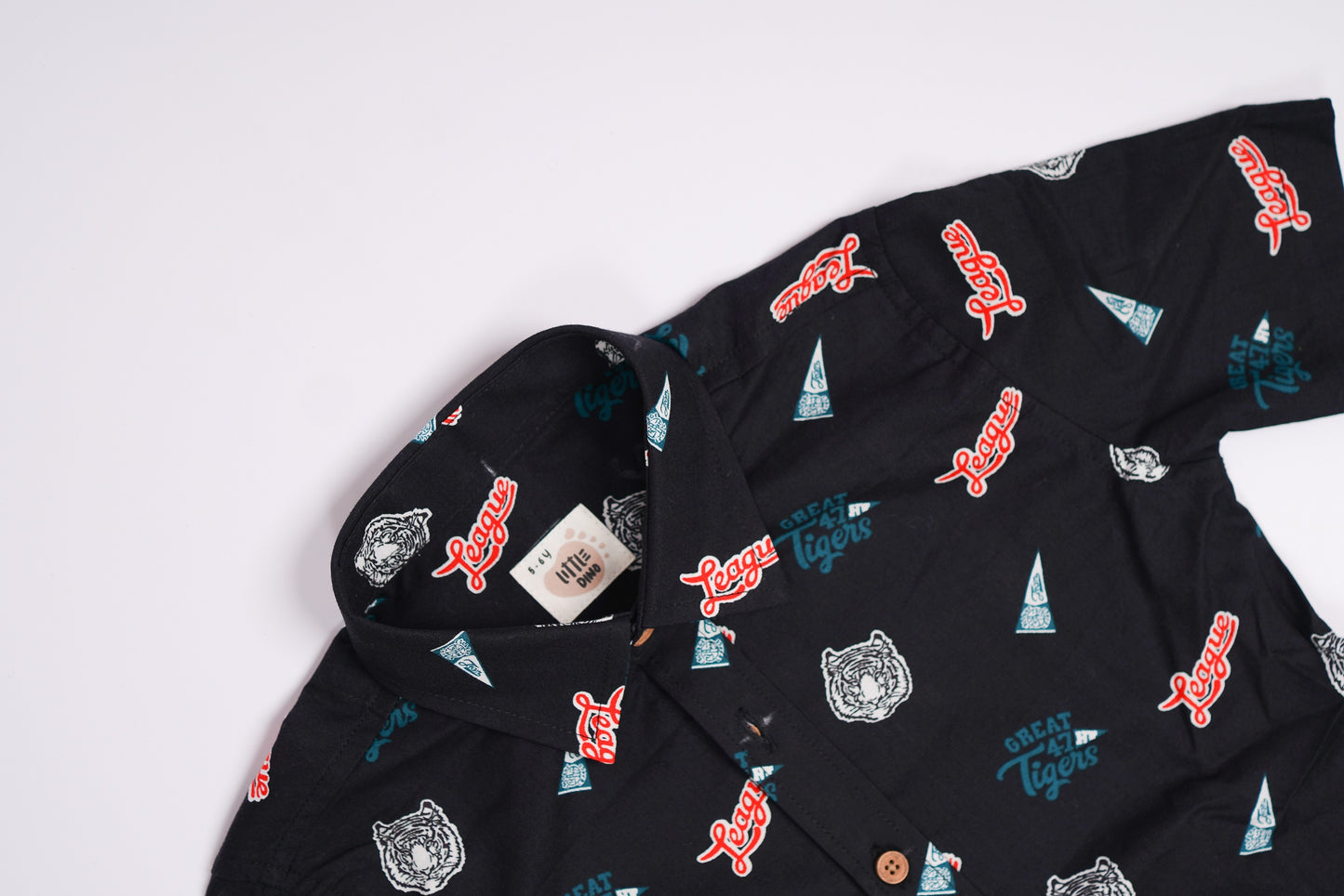 2404LDBSH0107 Boys Shirt Black Half Sleeve