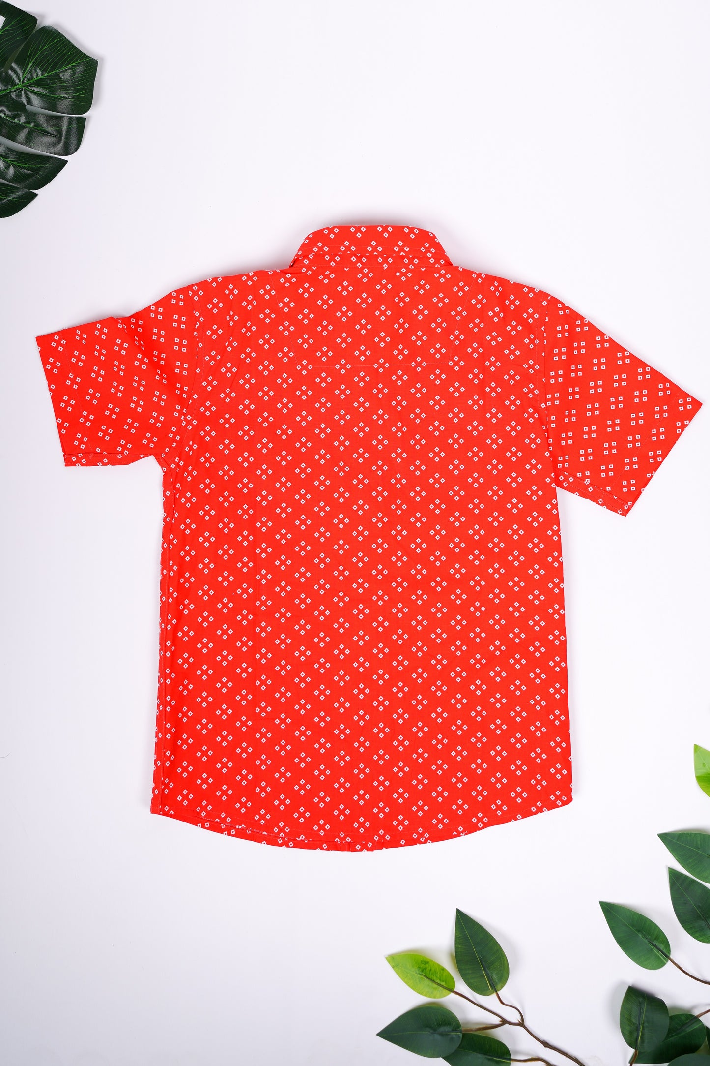 2404LDBSH0110 Boys Shirt Red Half Sleeve