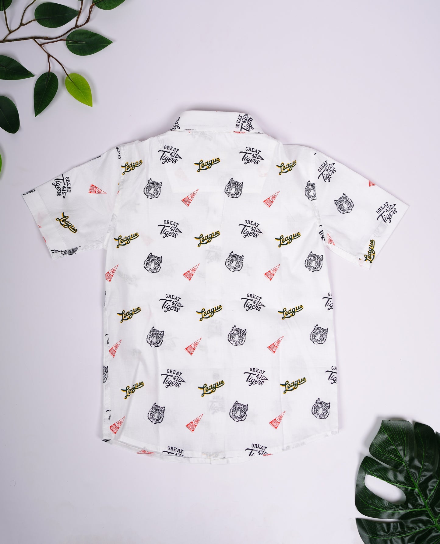 2404LDBSH0118 Boys Shirt White Half Sleeve