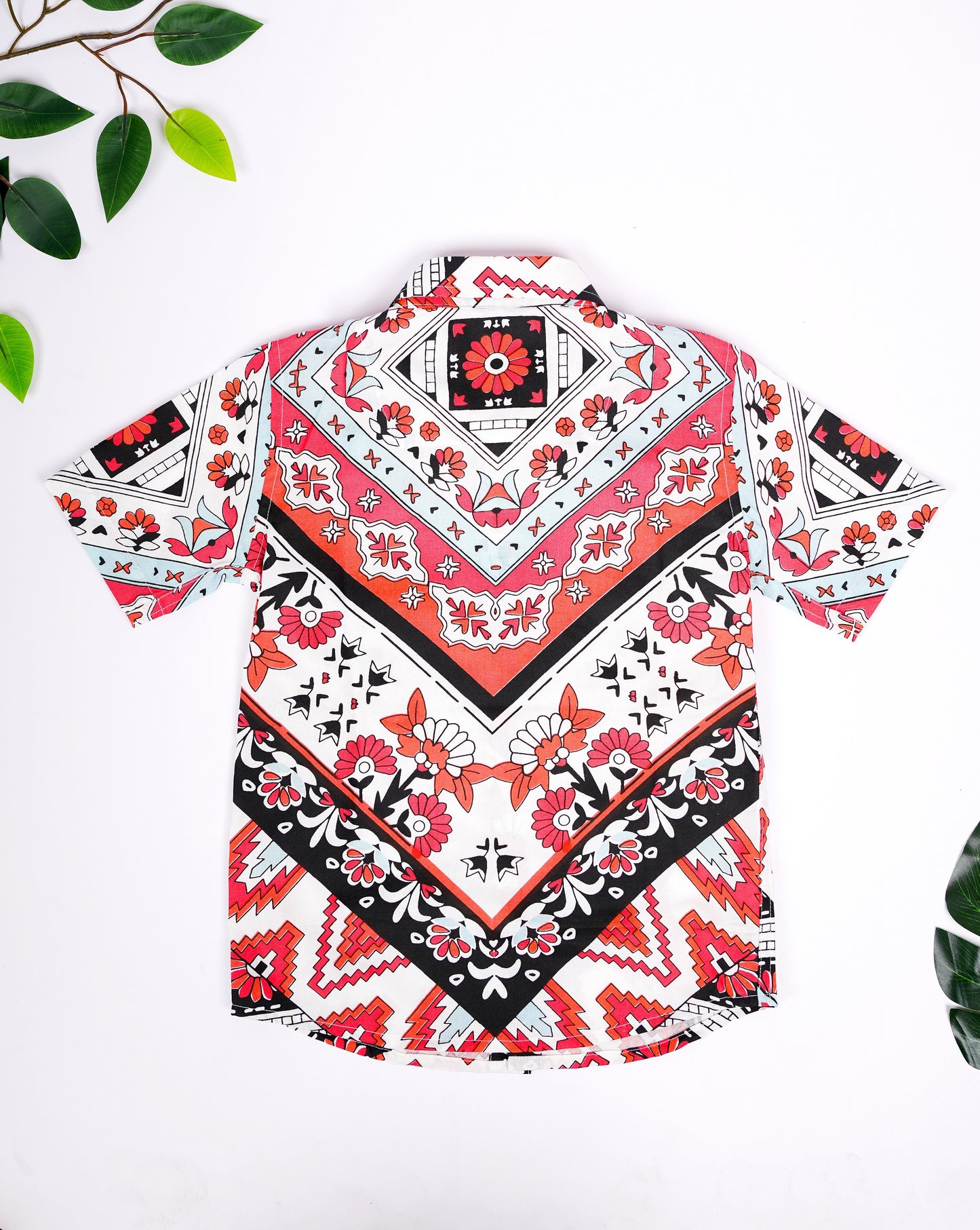 2404LDBSH0117 Boys Shirt Red Half Sleeve