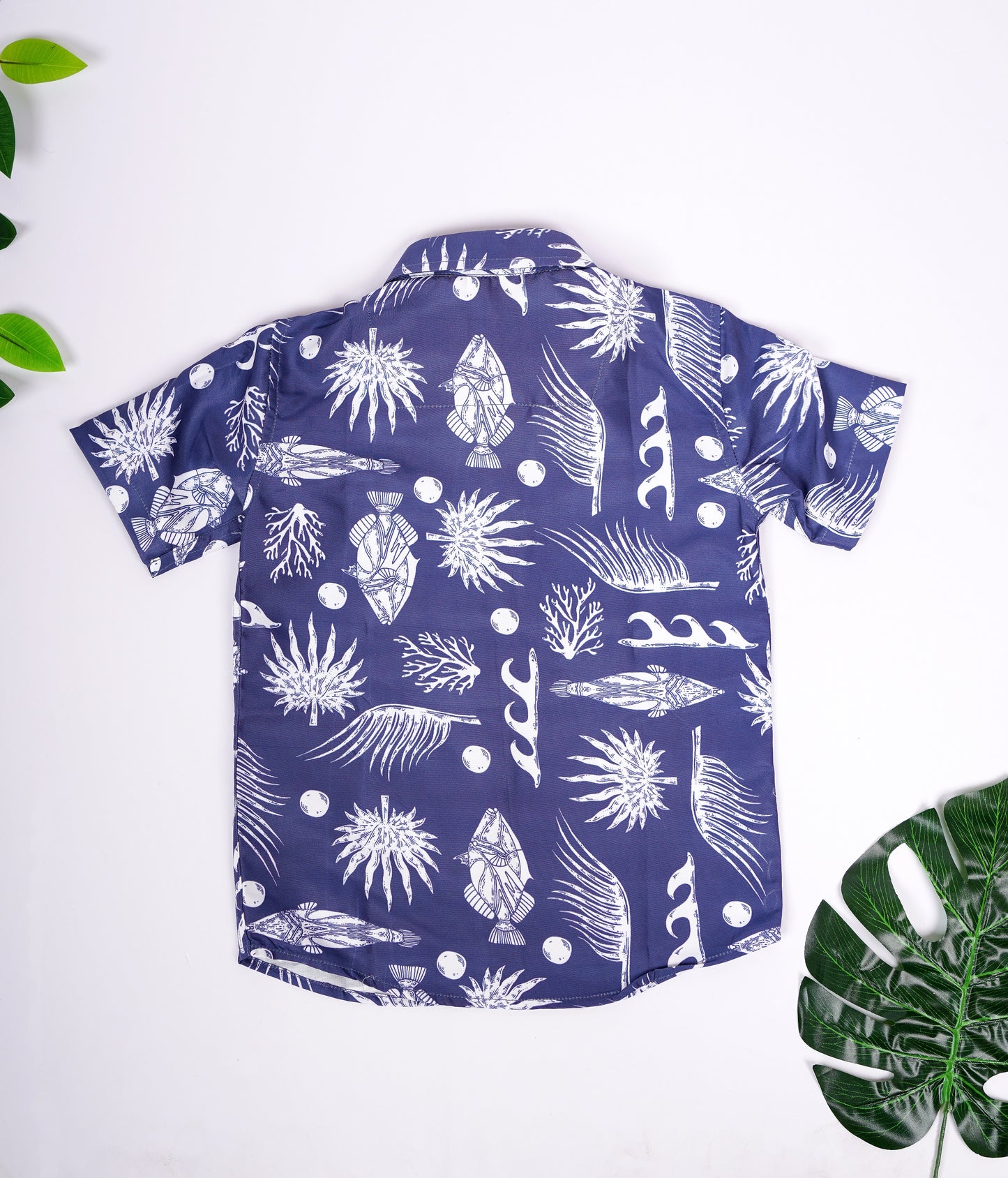 2404LDBSH0103 Boys Shirt Blue Half Sleeve