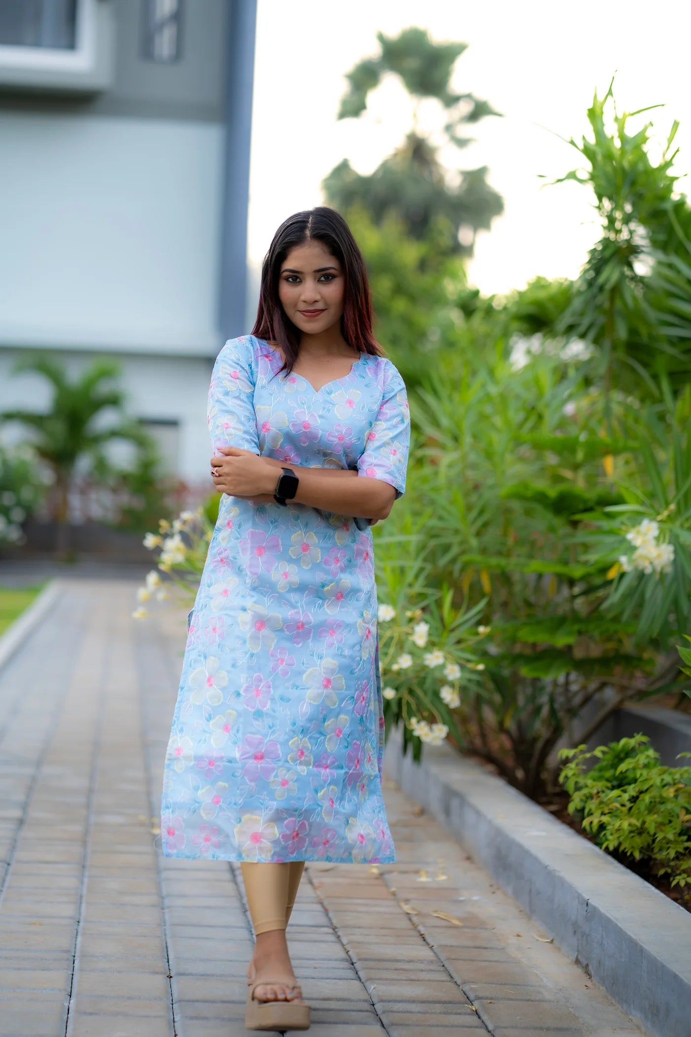 Eilaa - Azzure Blossom Organza Top