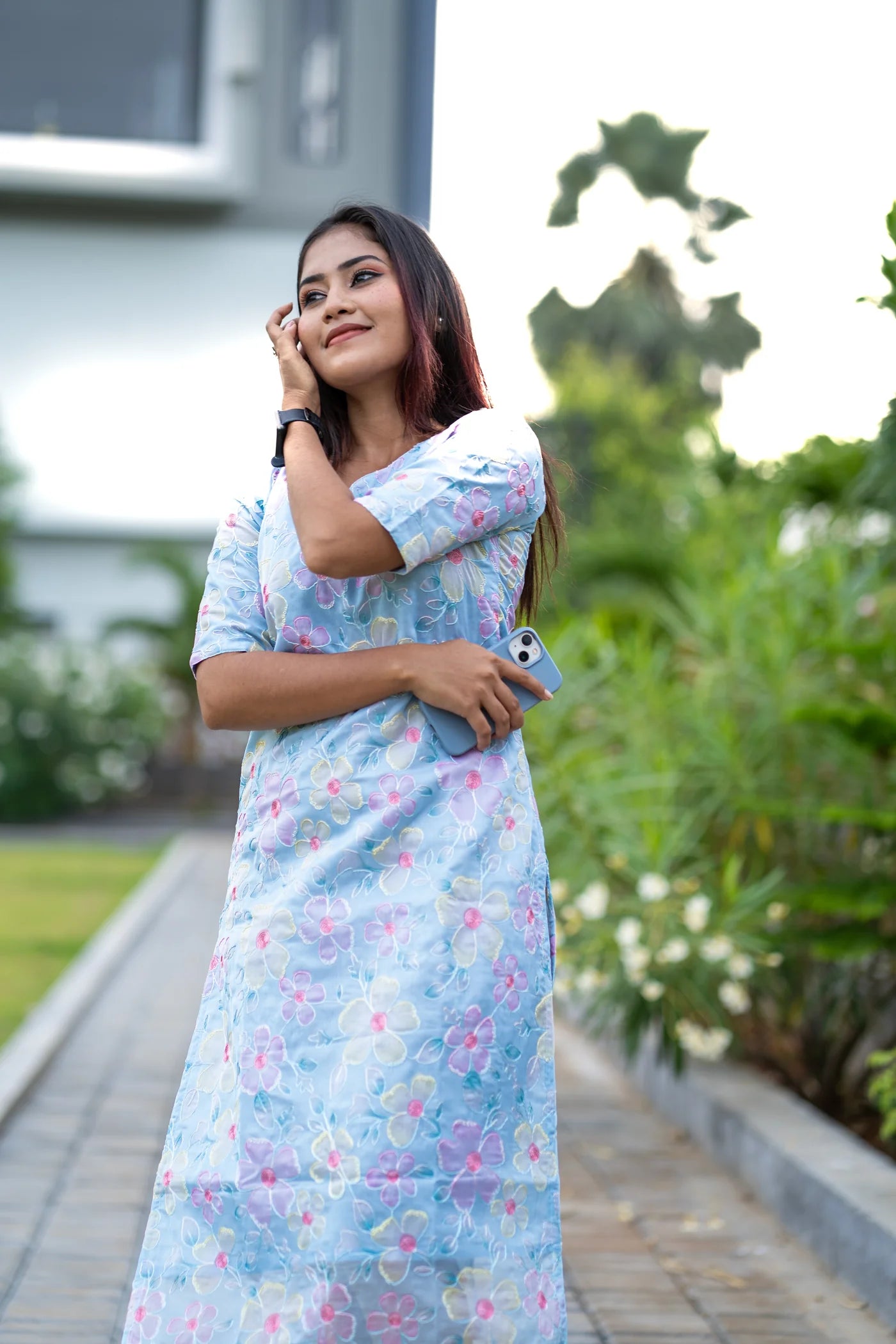 Eilaa - Azzure Blossom Organza Top