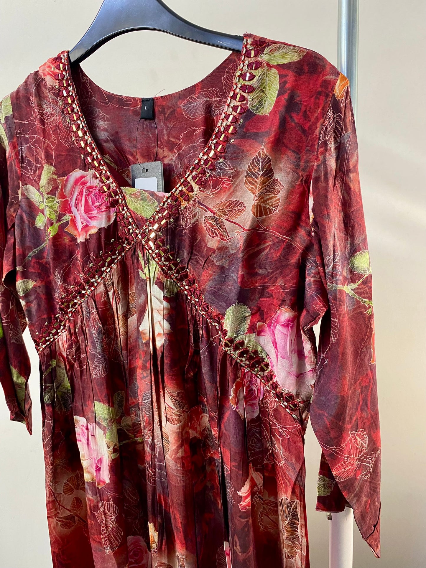 3005019ROYALMAROON - Womens KURTHI TOP