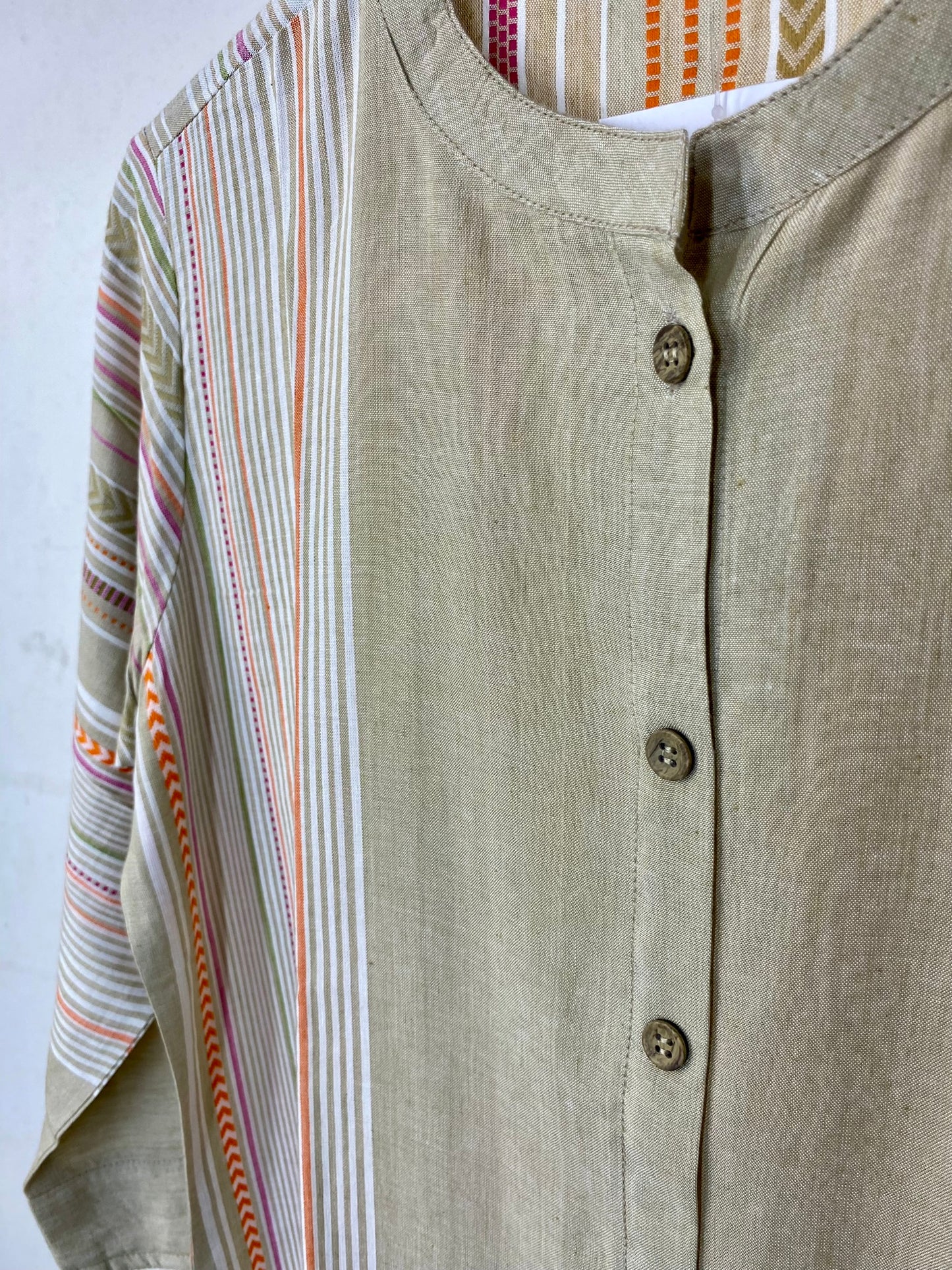161671BEIGE2 - Womens KURTHI TOP