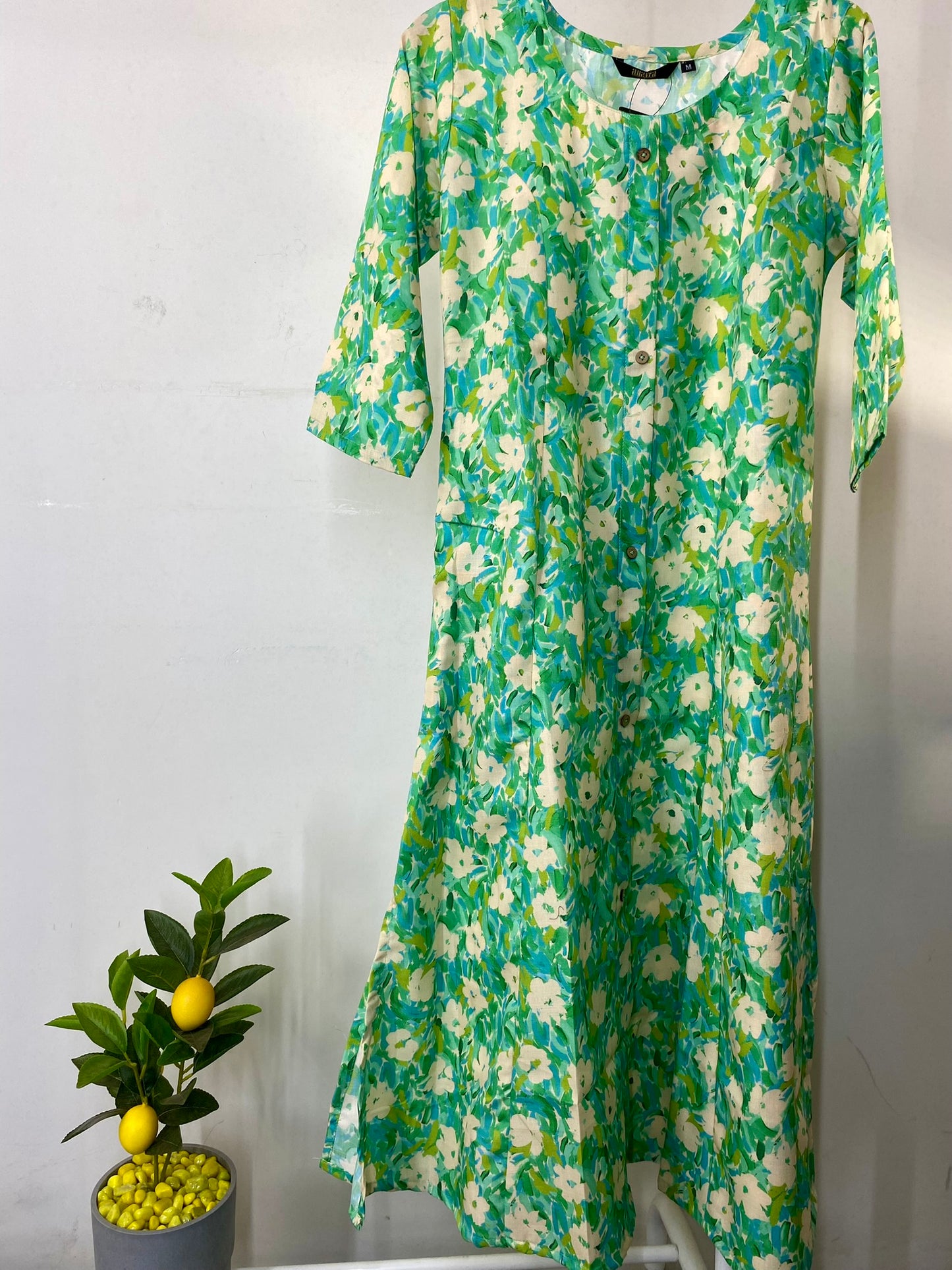 234055GREEN - Womens KURTHI TOP