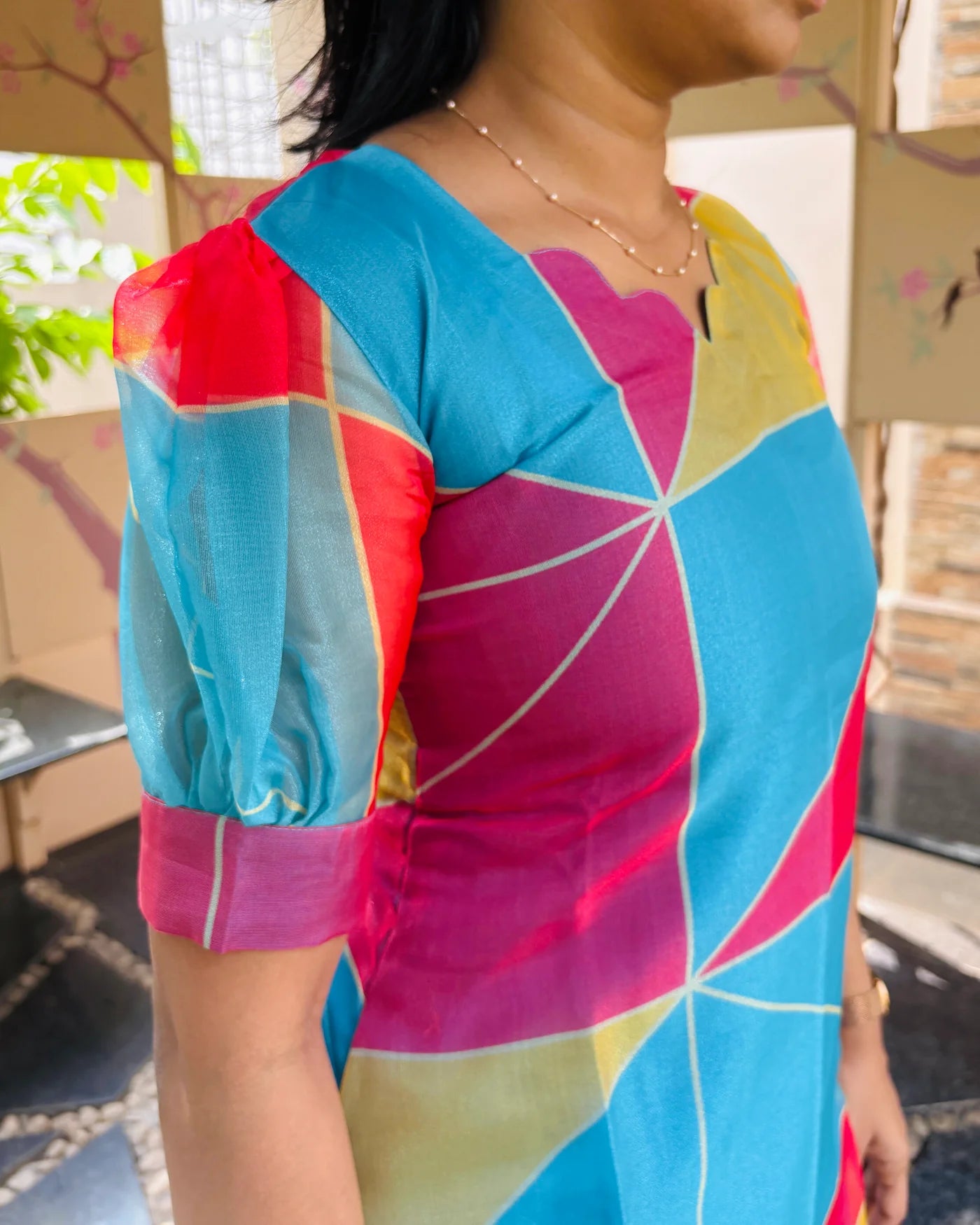 Eilaa - Multi Color Organza Top