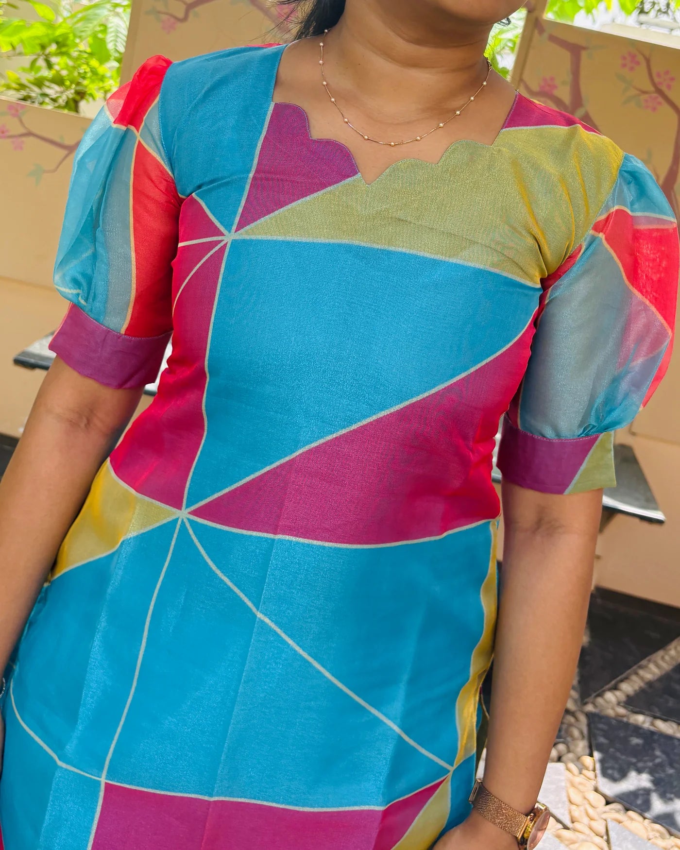 Eilaa - Multi Color Organza Top