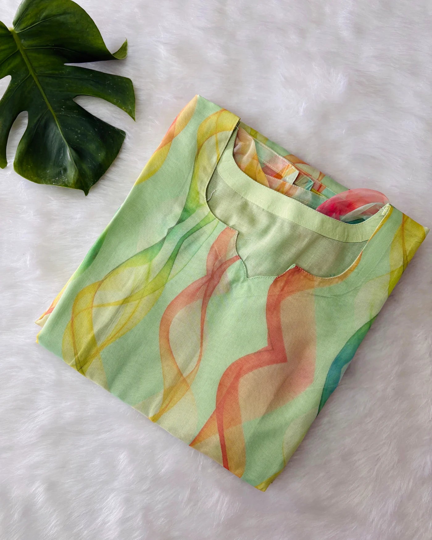 Eilaa - Light Green Organza Top