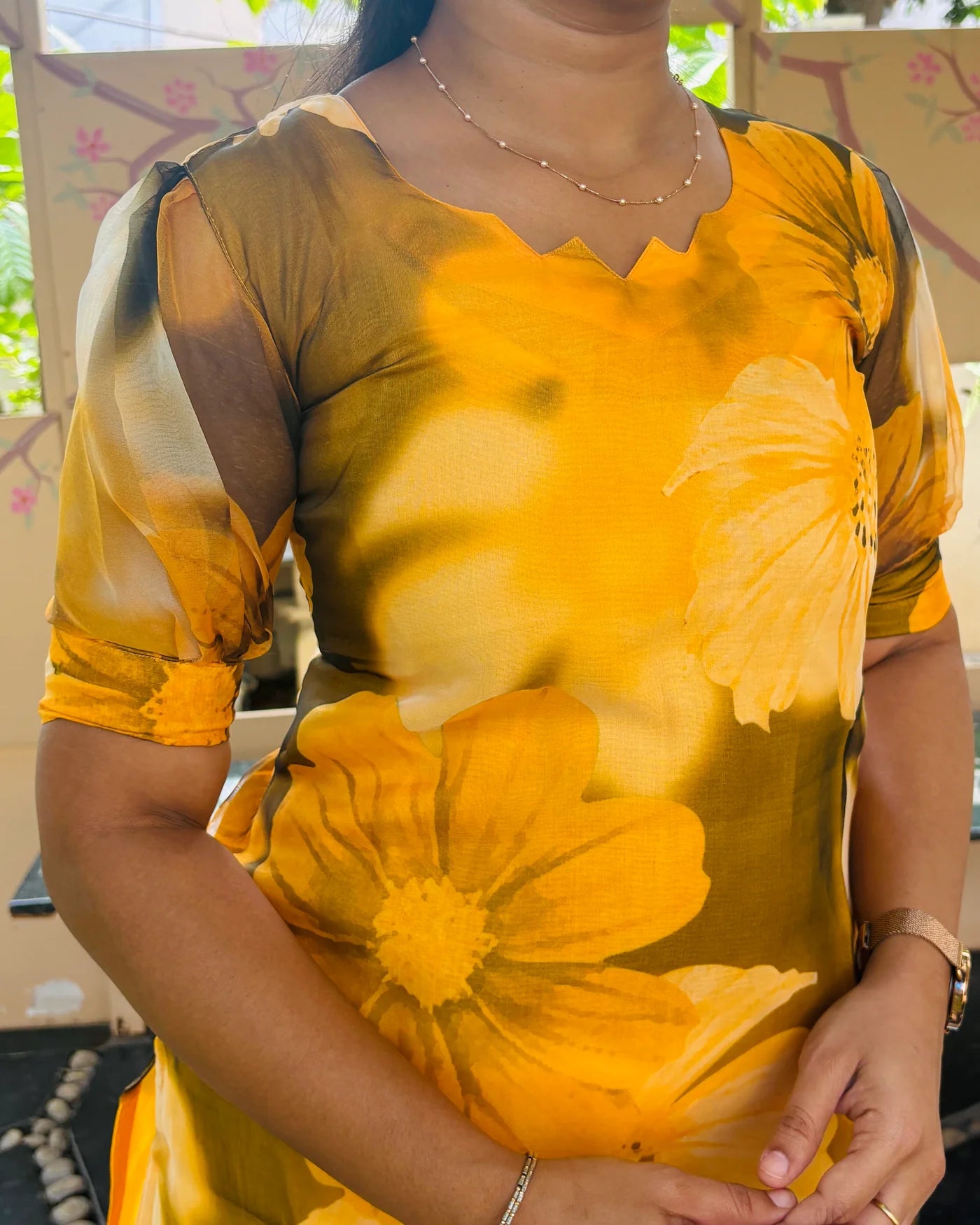 Eilaa - Pineapple Organza Top