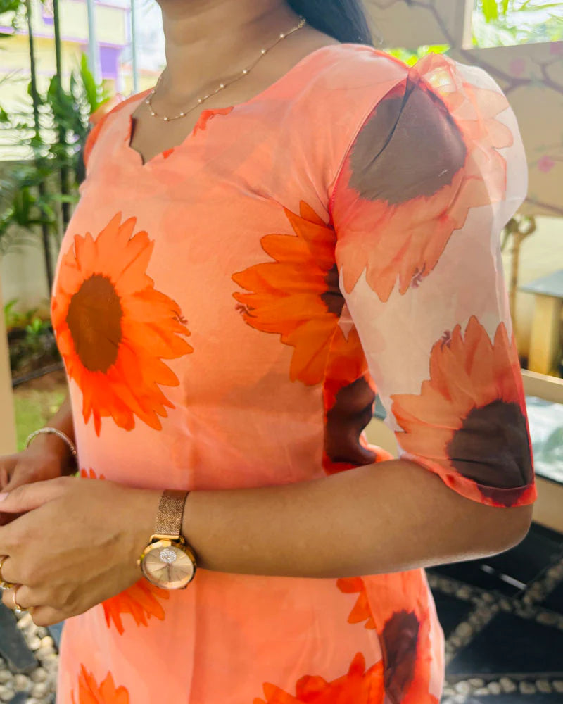 Eilaa - Orange Organza Top