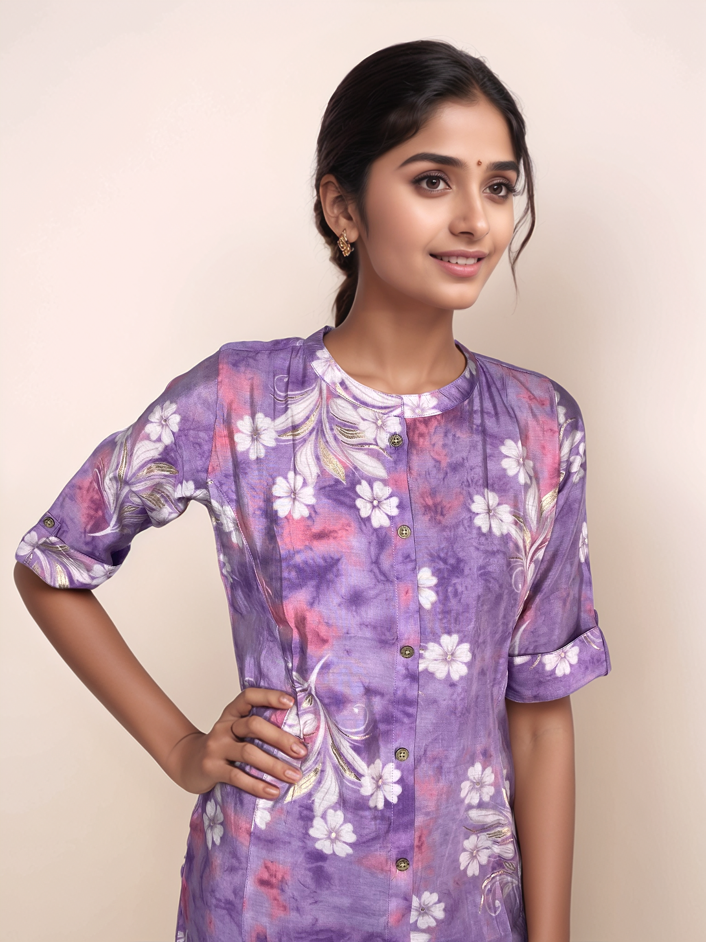 Womens Purple Princess Cut Top S - 170301Purple