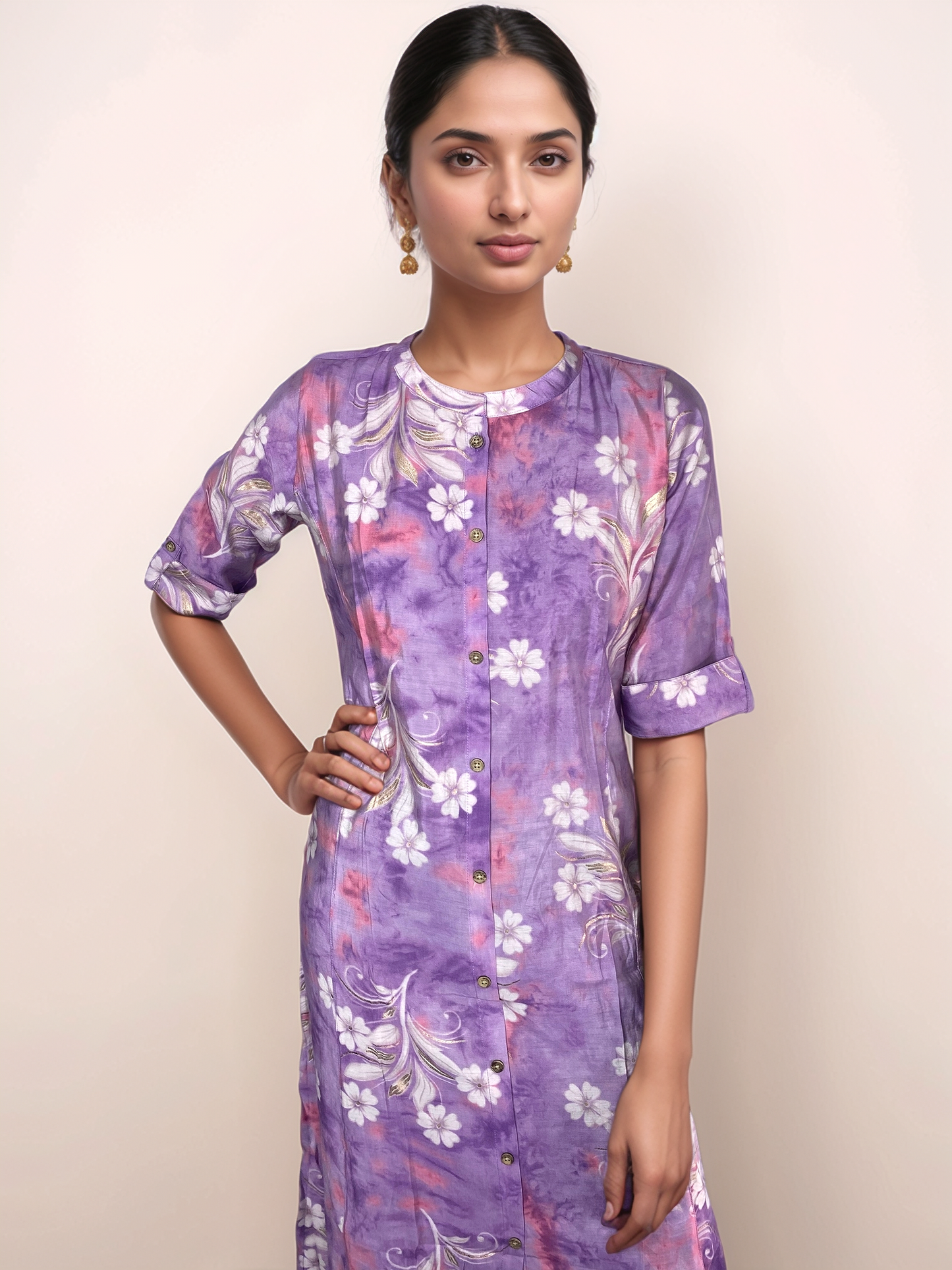 Womens Purple Princess Cut Top S - 170301Purple